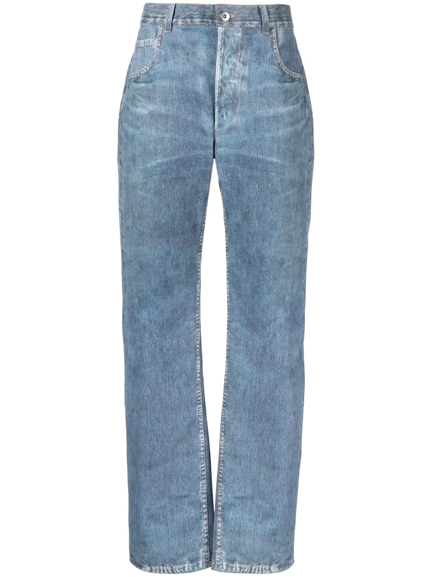 denim-effect boyfriend trousers