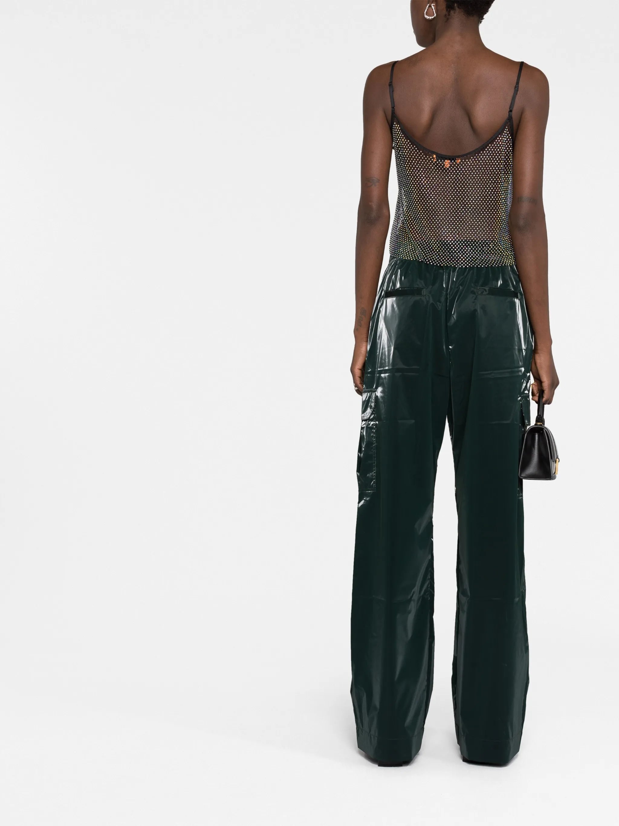 Taila crystal-embellished mesh vest
