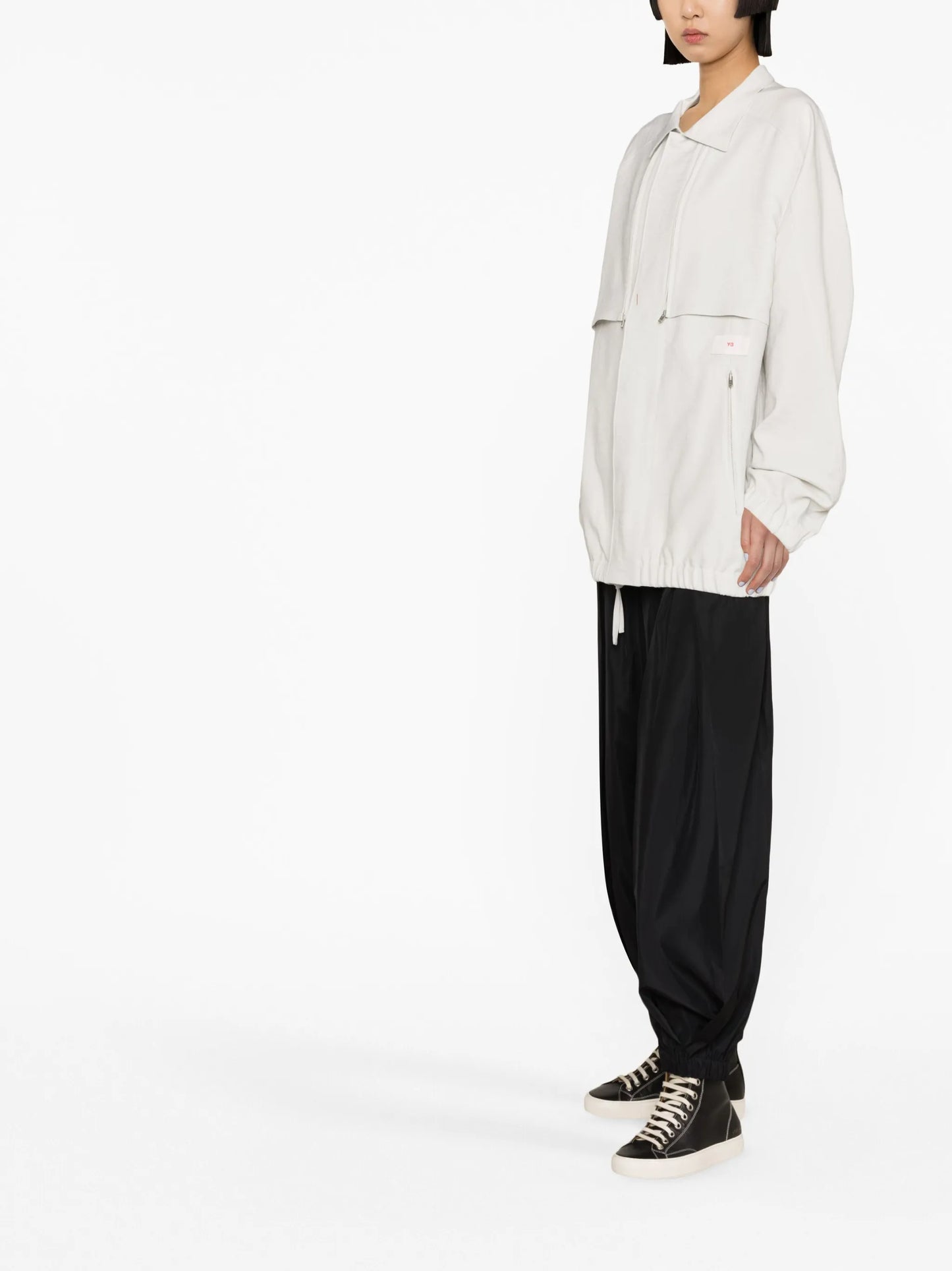 concealed front-fastening jacket
