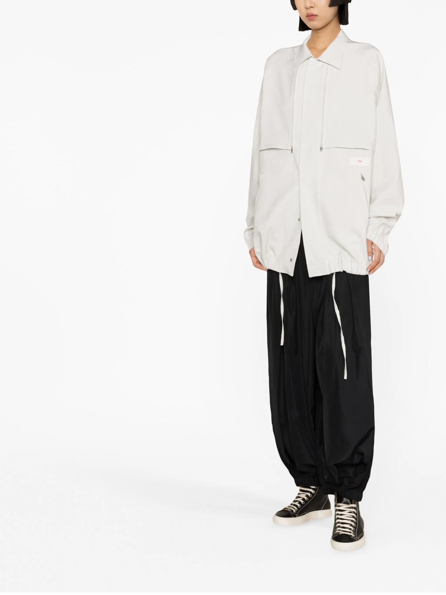 concealed front-fastening jacket
