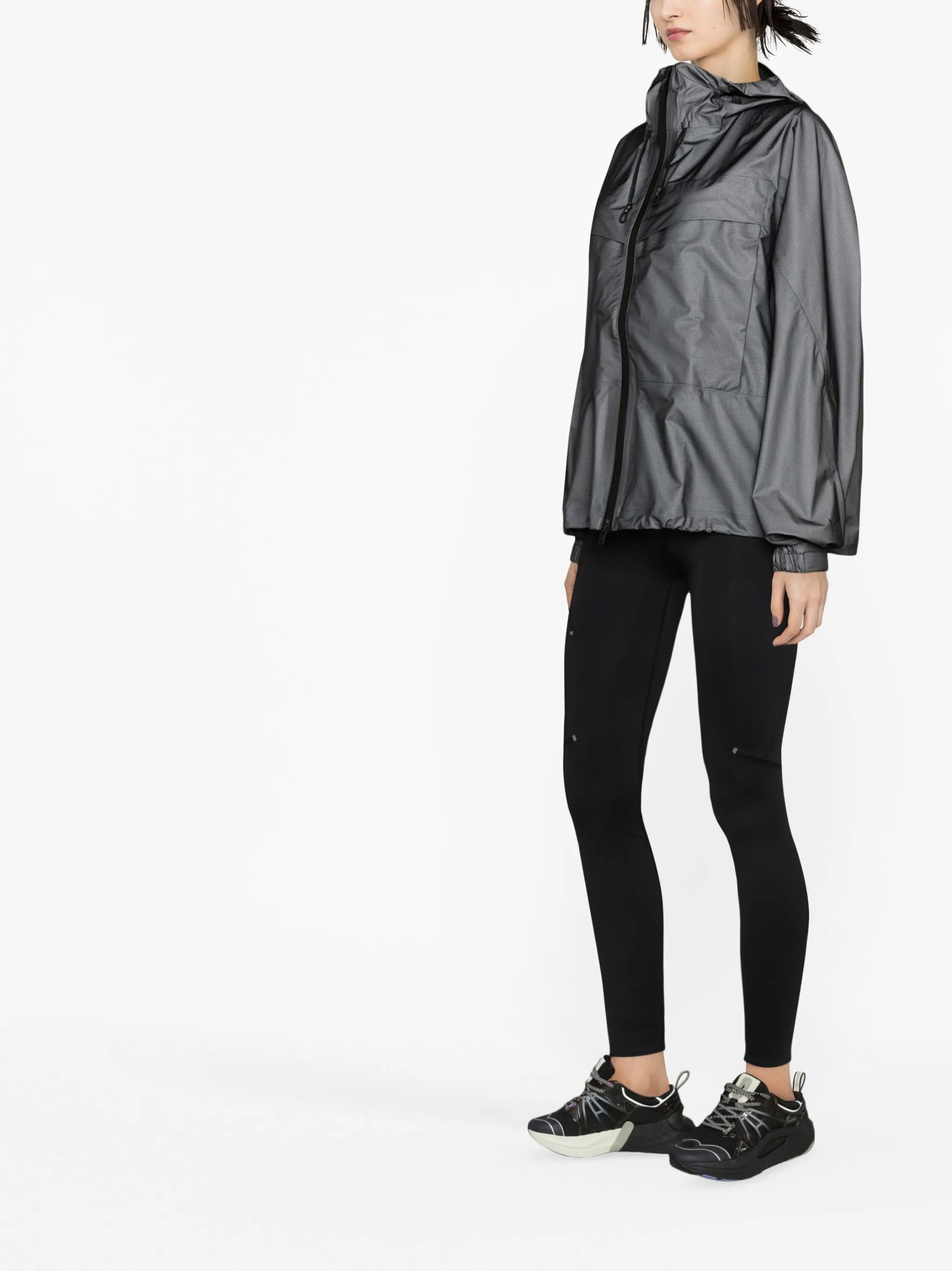 logo-print hooded jacket
