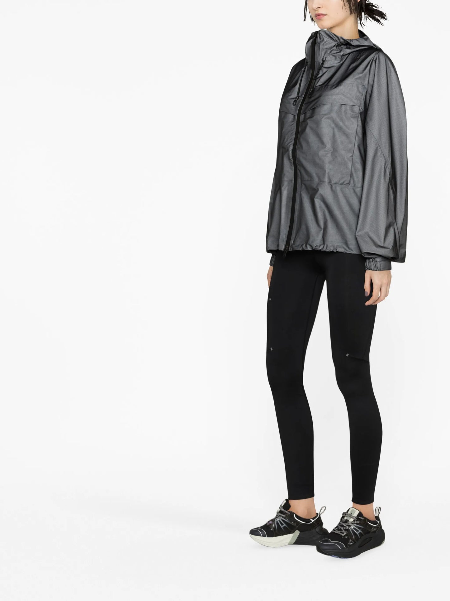logo-print hooded jacket