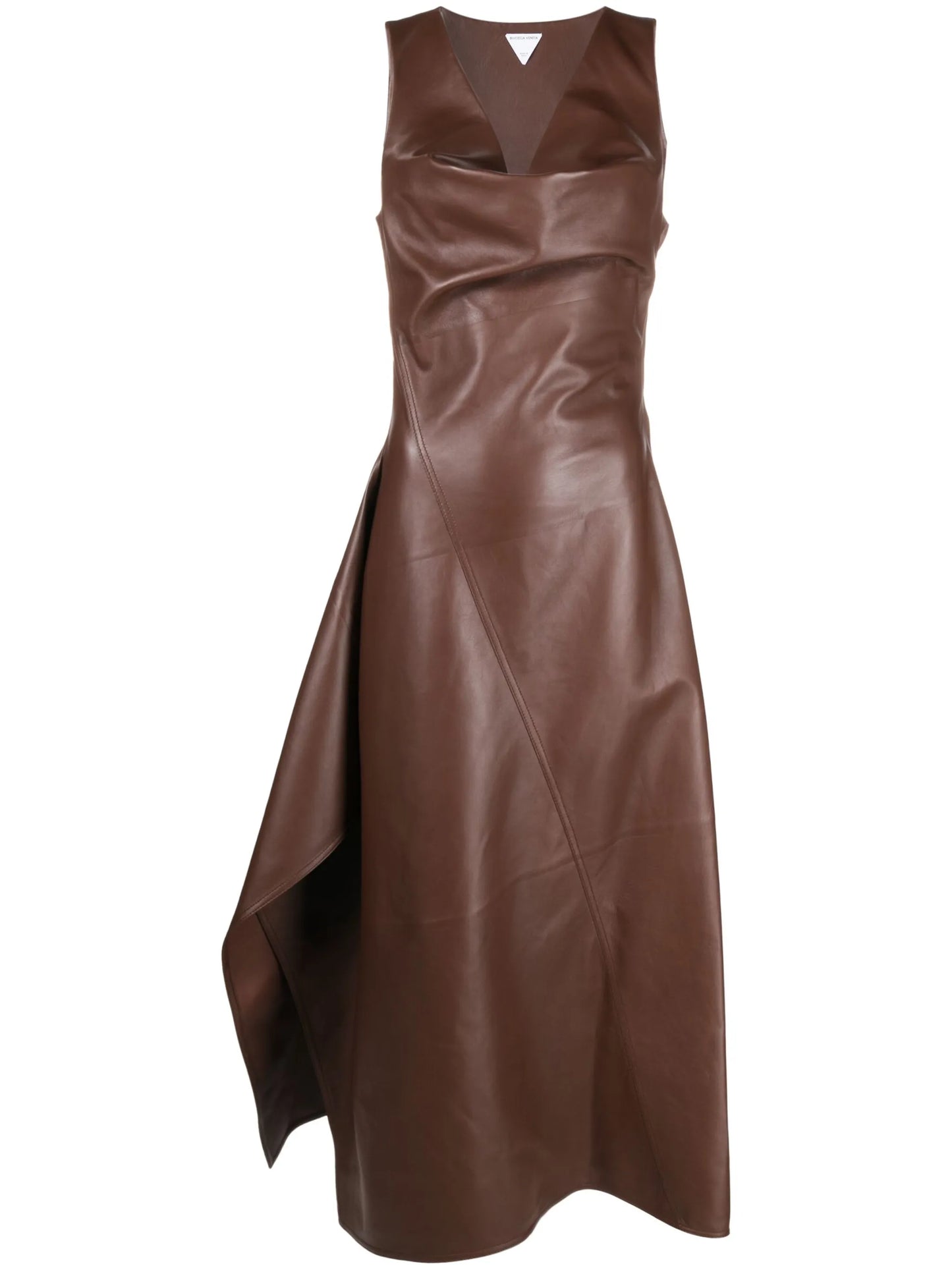 asymmetric leather dress