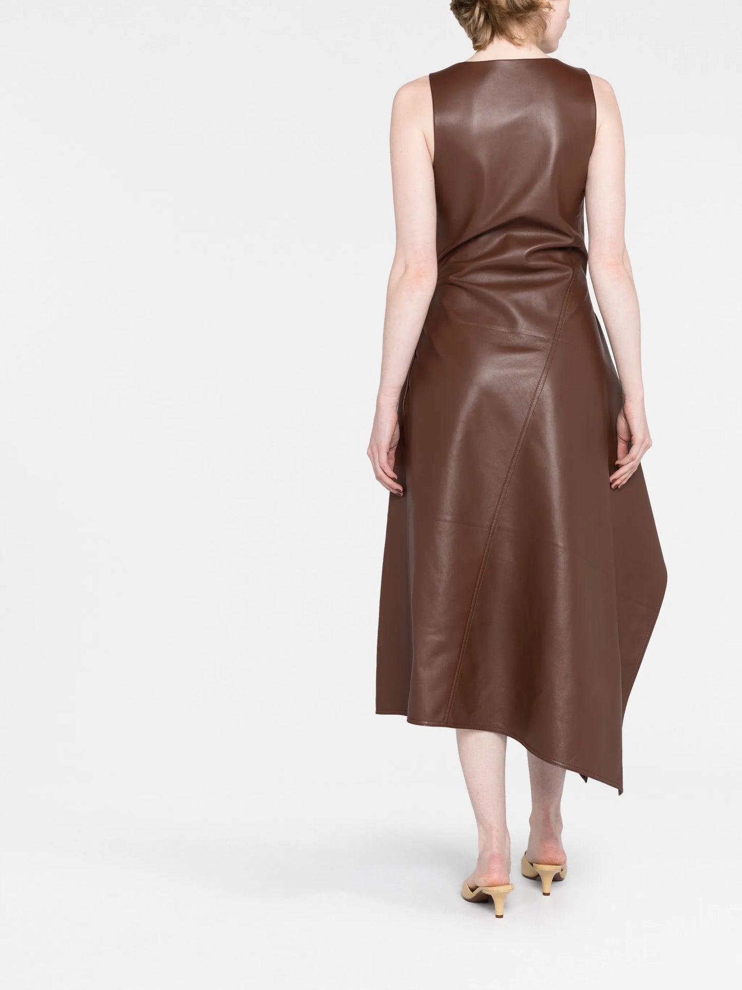 asymmetric leather dress