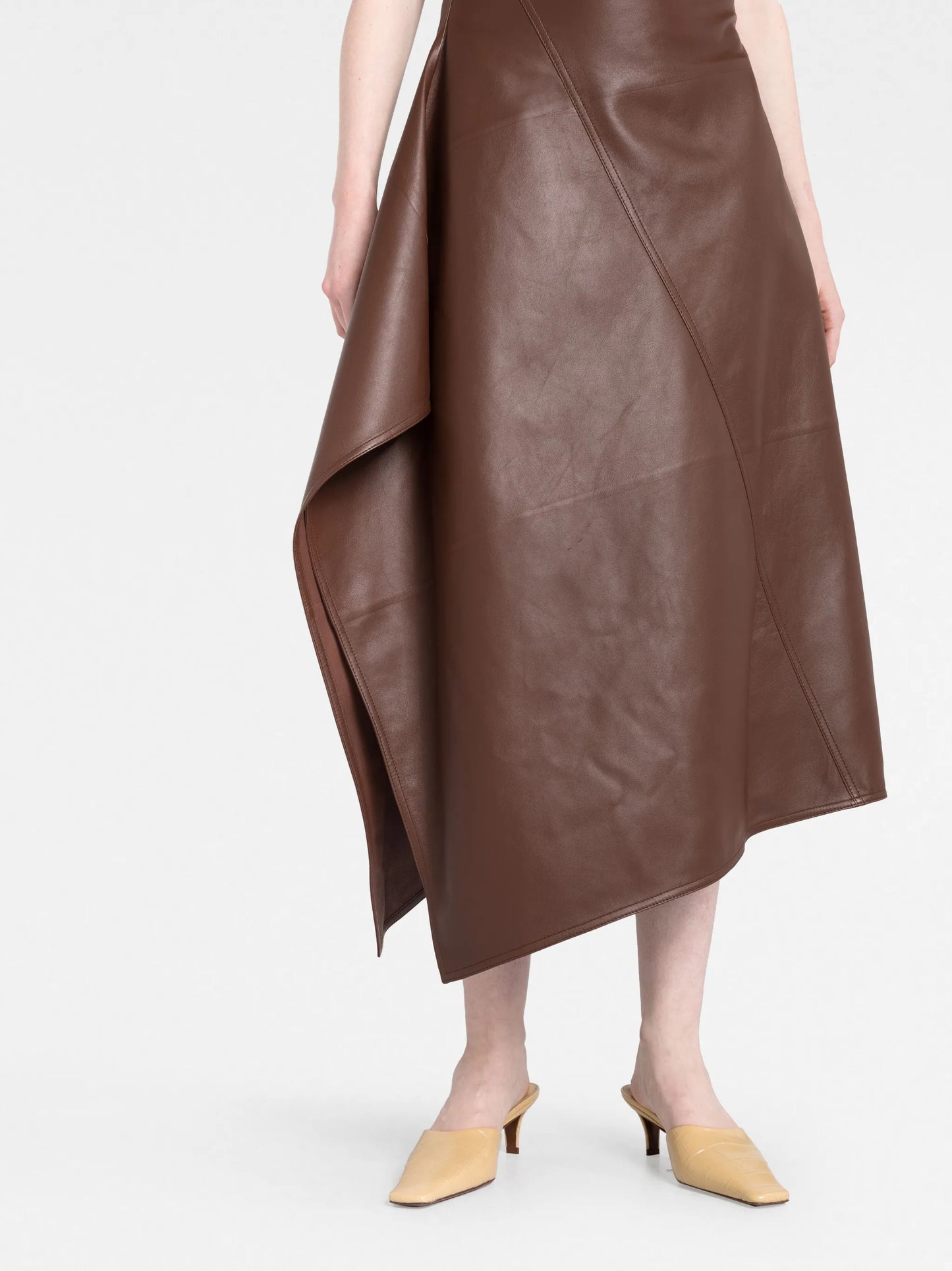 asymmetric leather dress