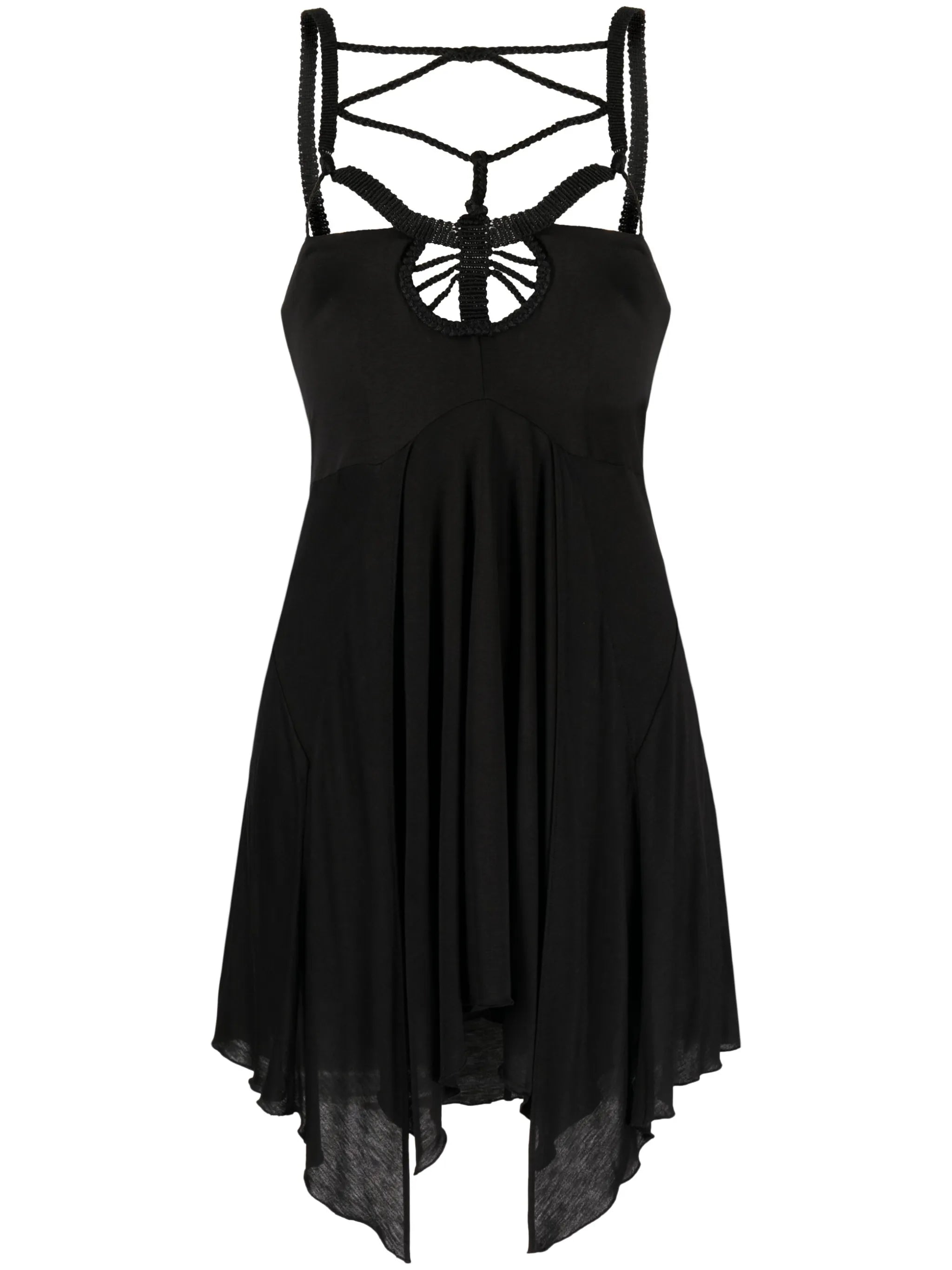 Diana macramé-trim minidress