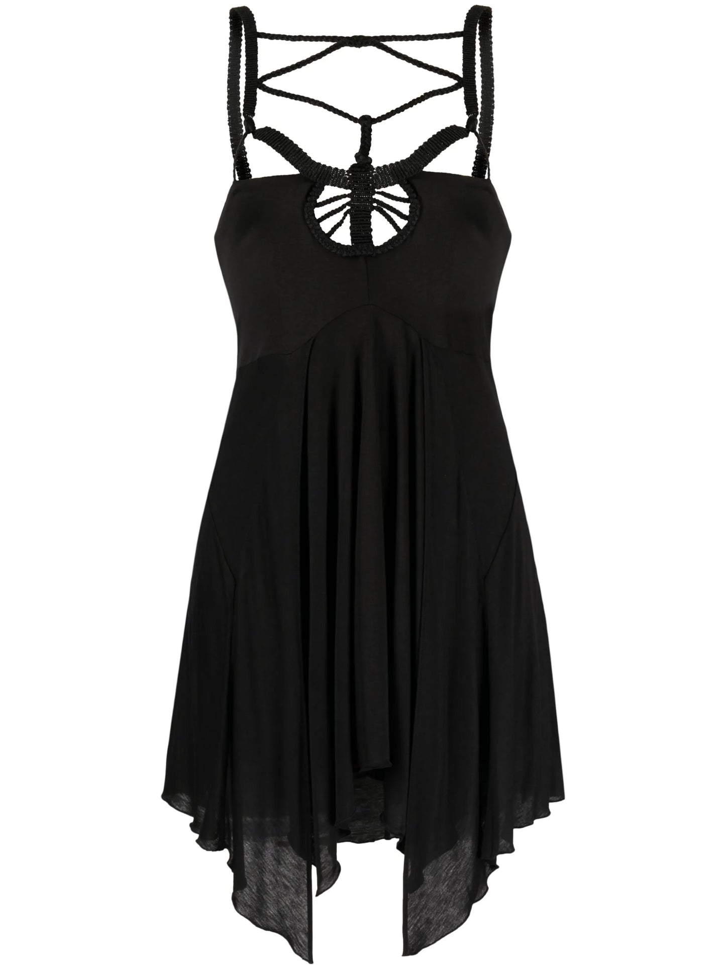 Diana macramé-trim minidress