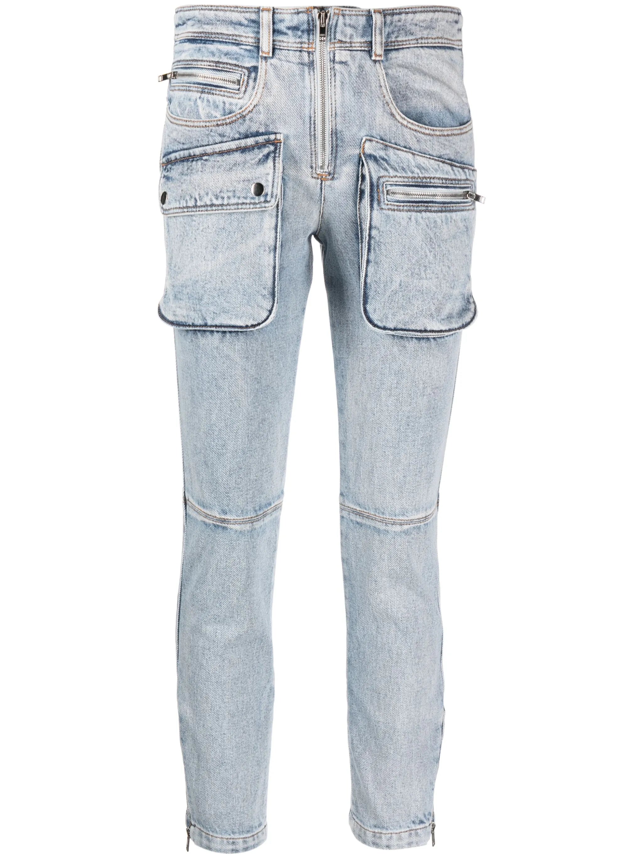 Cenime multi-pocket straight-leg jeans