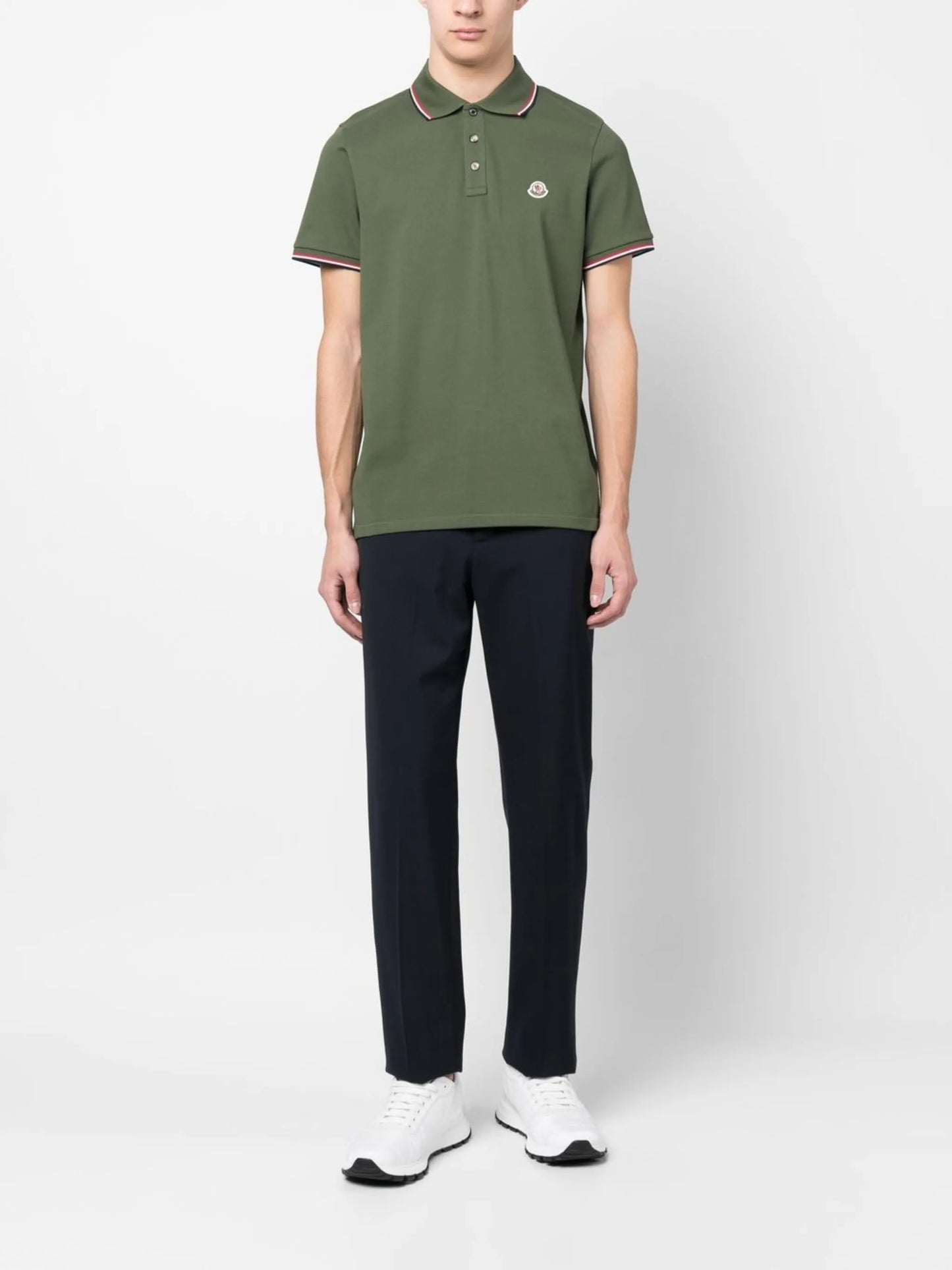 logo-patch polo shirt