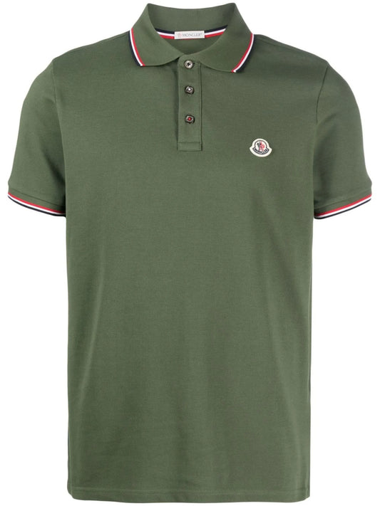 chest logo-patch detail polo shirt