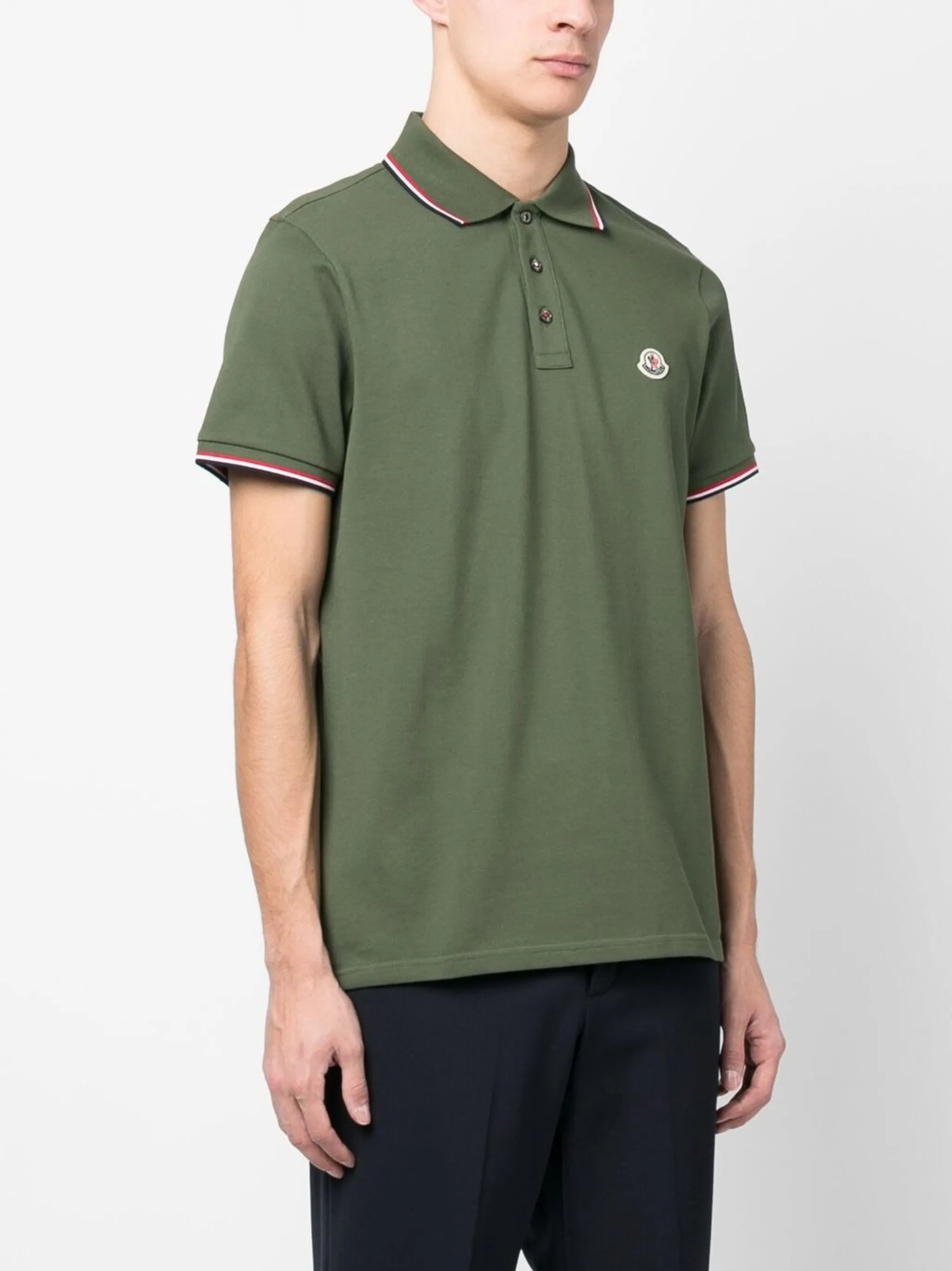 logo-patch polo shirt