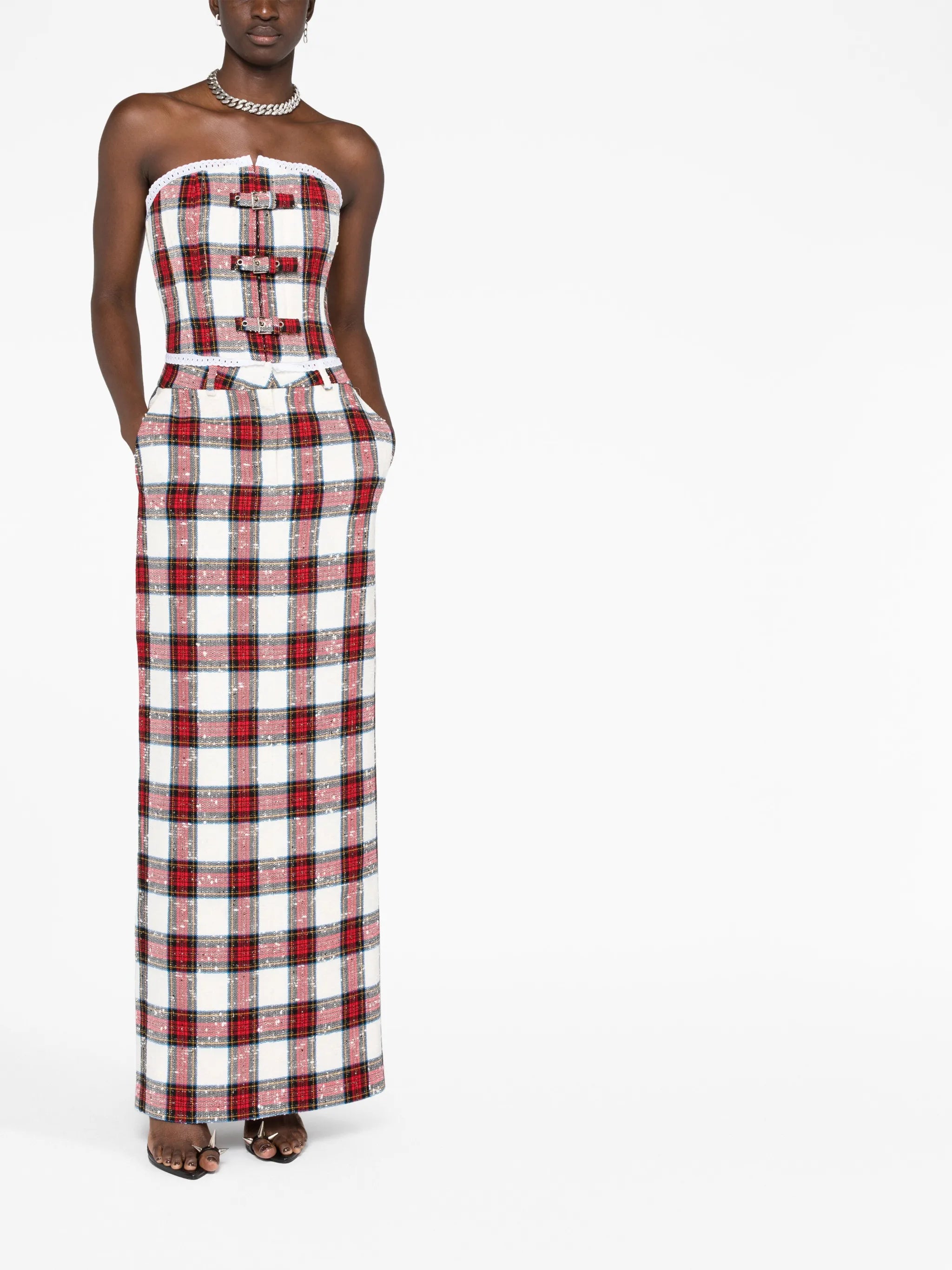 tartan pencil skirt