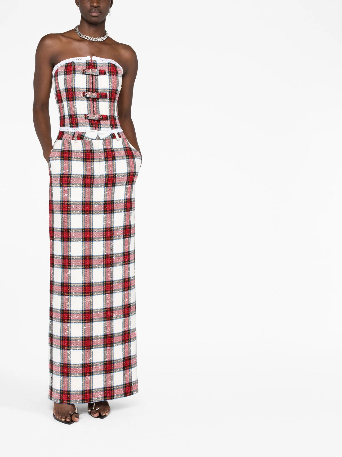 tartan pencil skirt