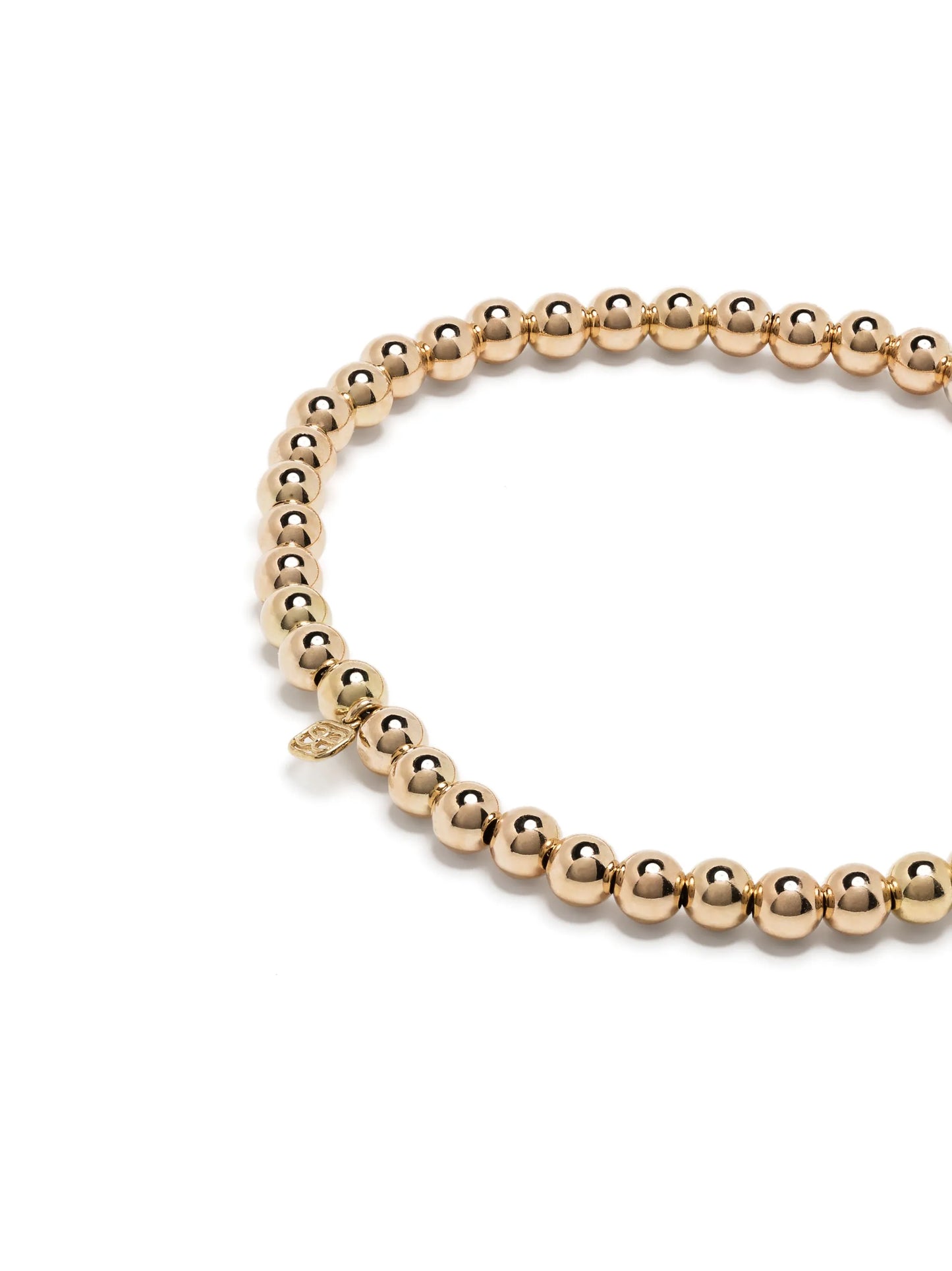 14kt yellow gold beaded charm bracelet