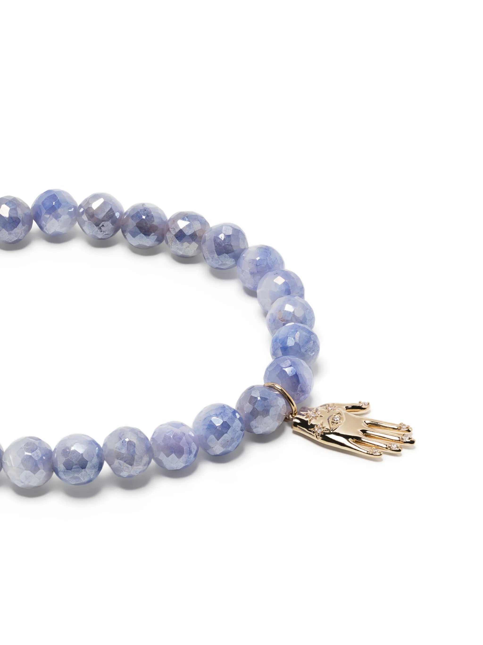 14kt yellow gold & diamond moonstone bracelet