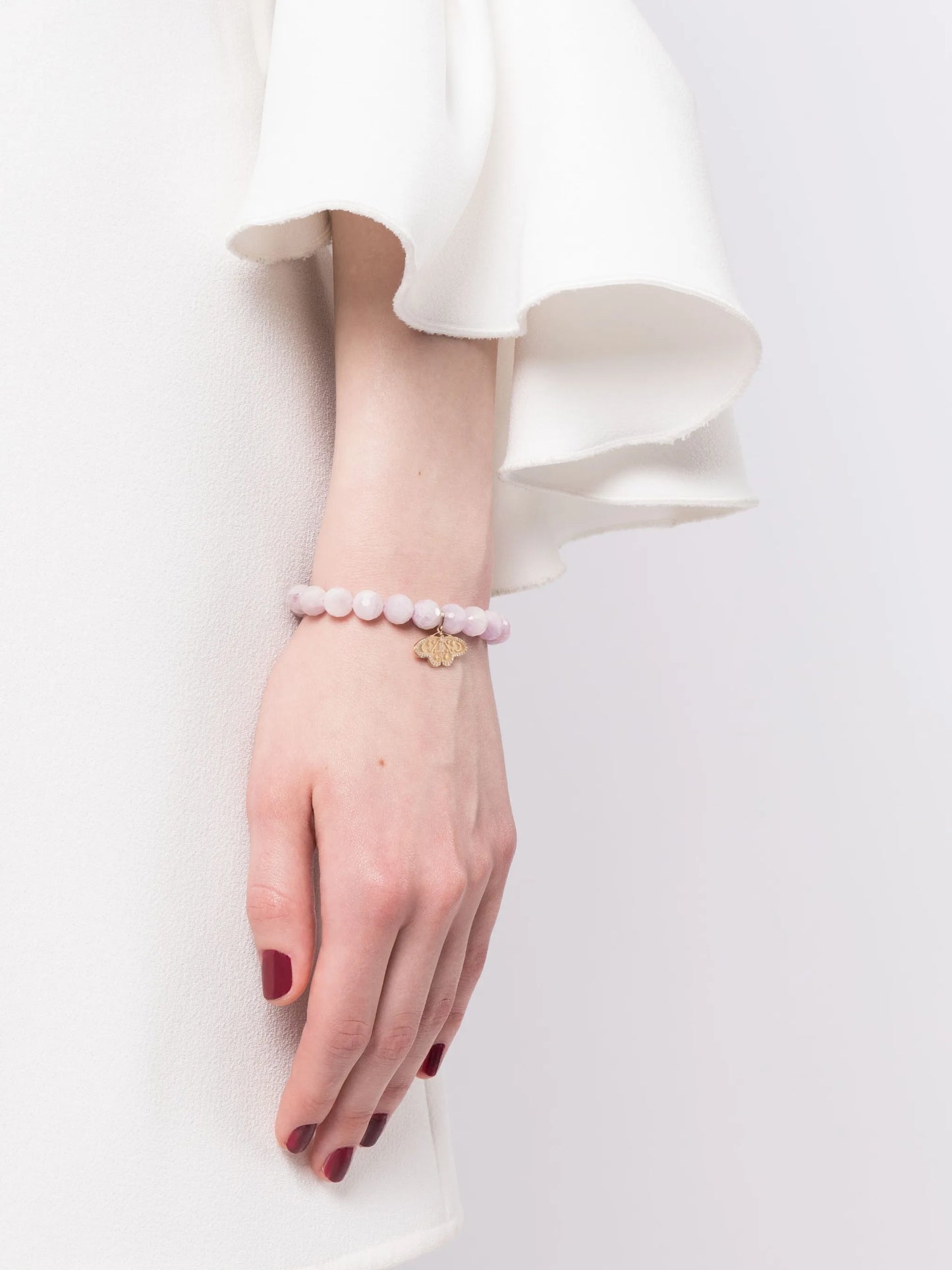 14kt yellow gold Celestial Moth kunzite bracelet