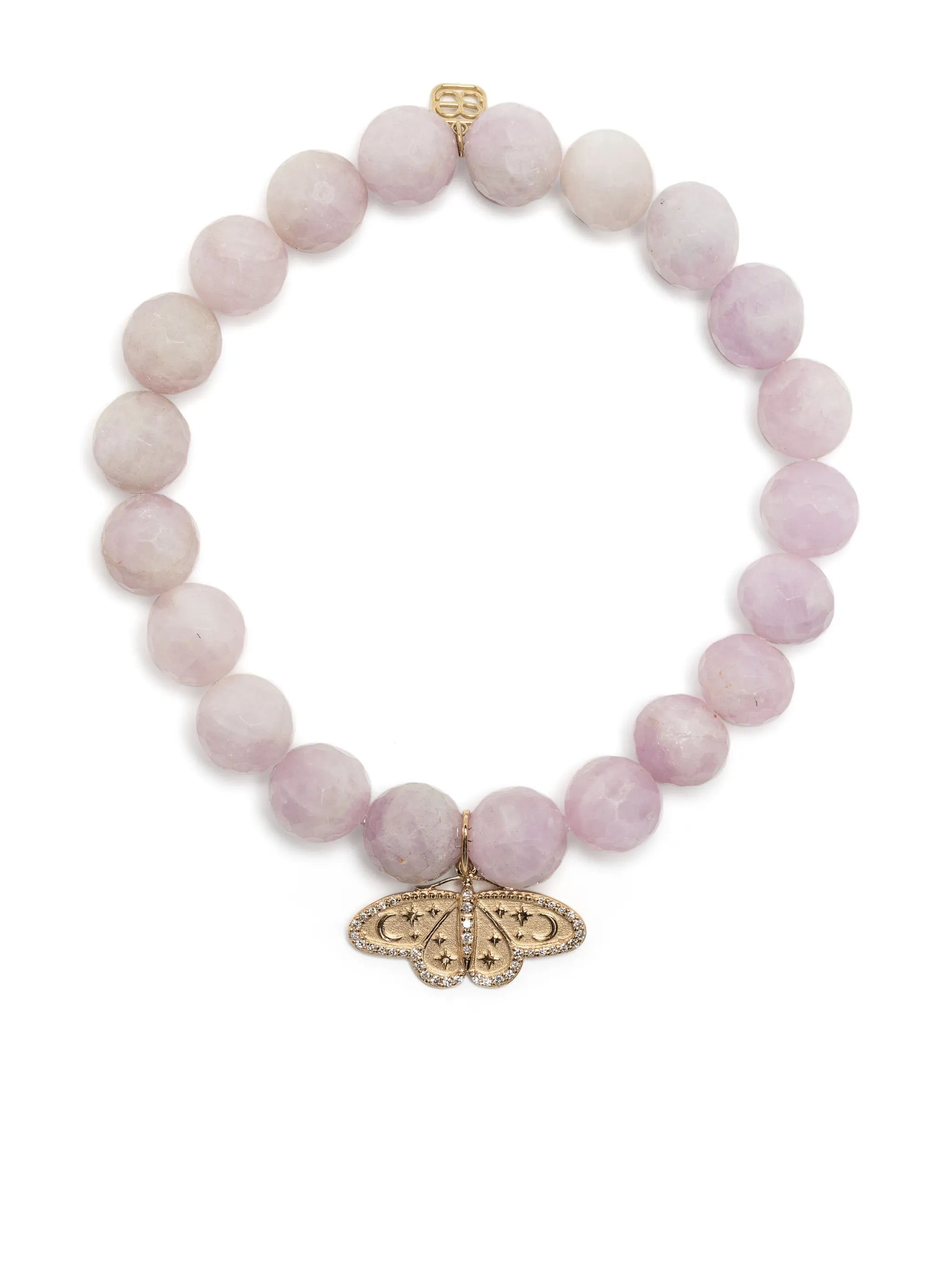 14kt yellow gold Celestial Moth kunzite bracelet