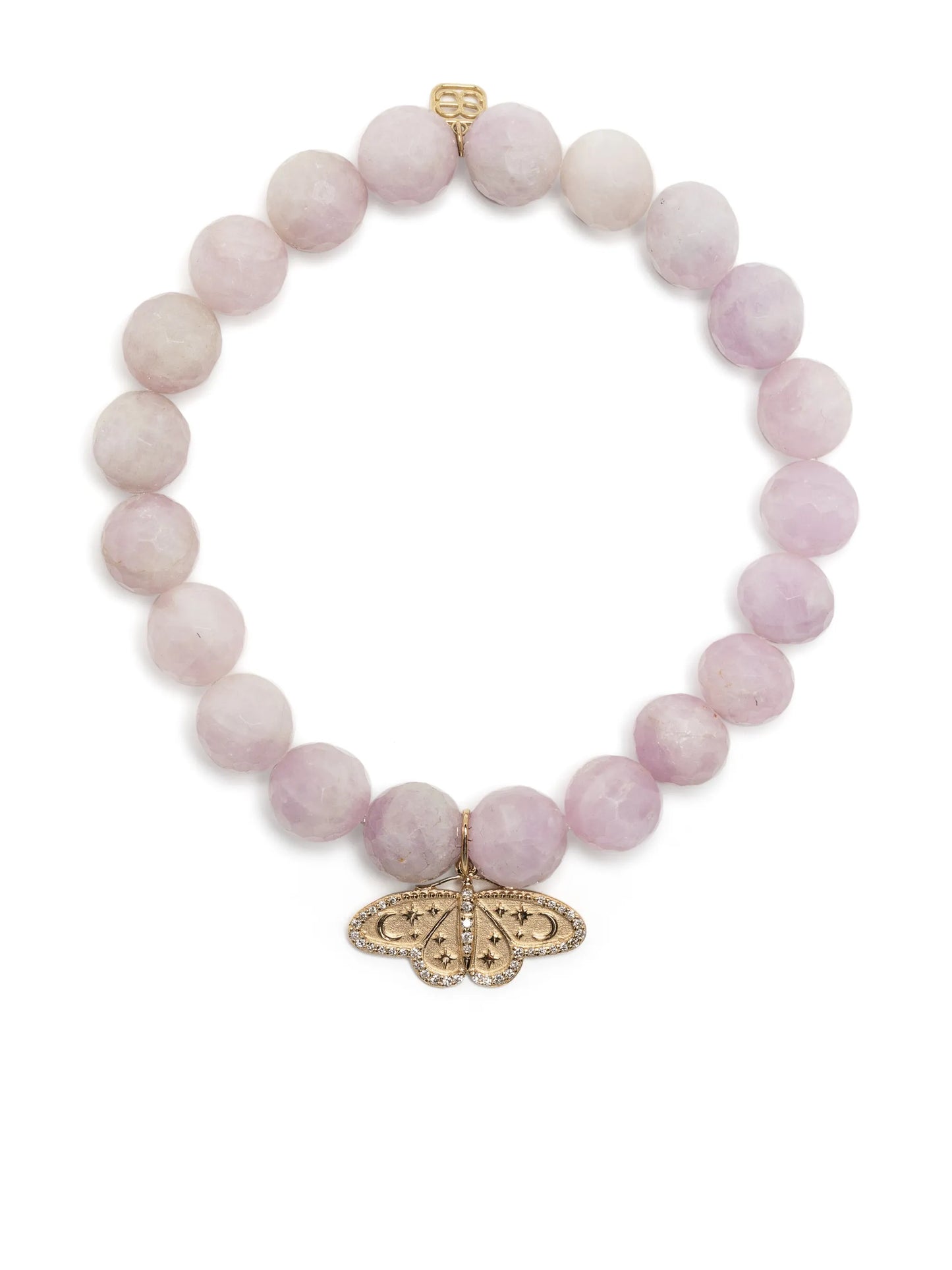 14kt yellow gold Celestial Moth kunzite bracelet