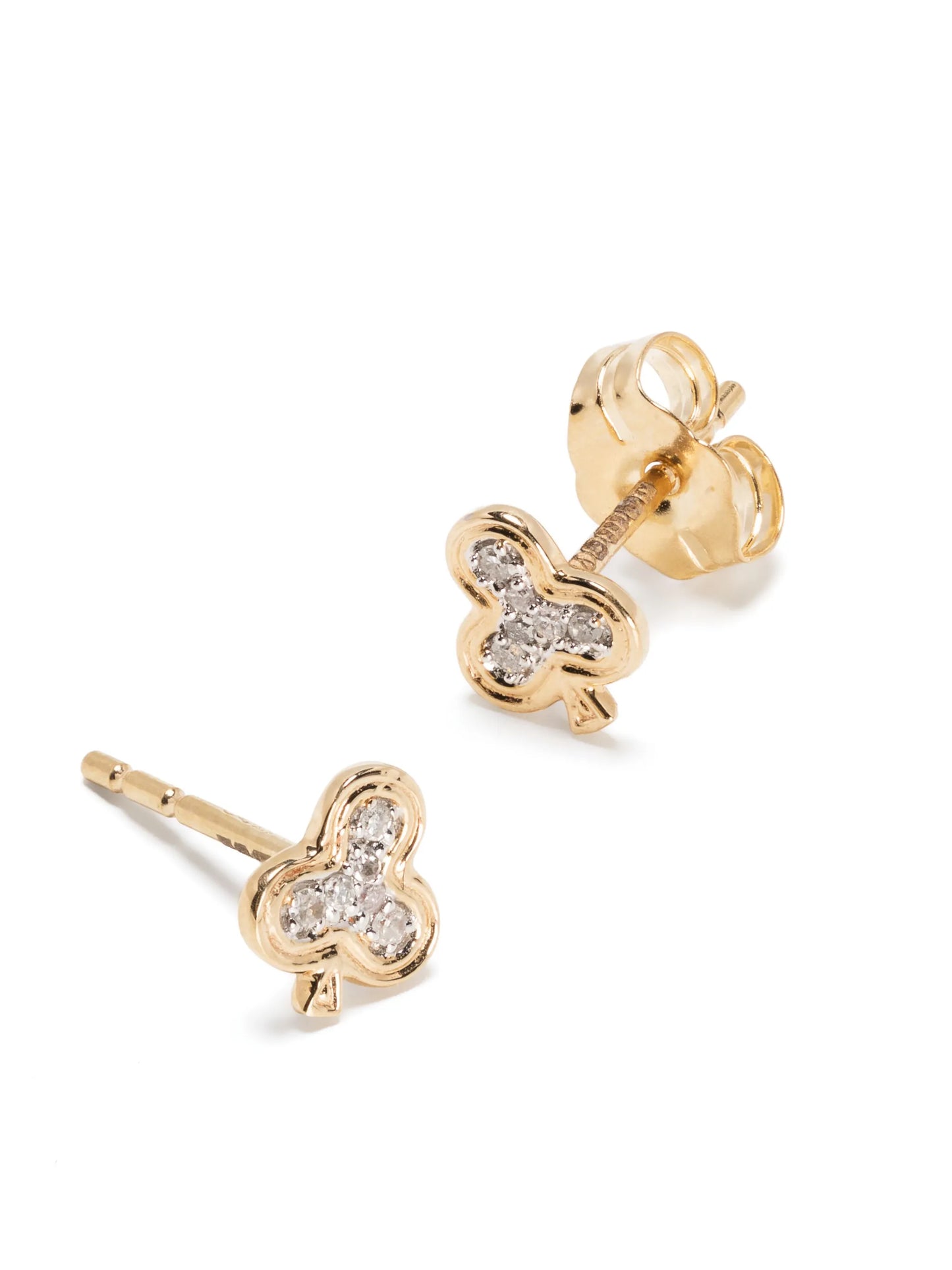 14kt yellow gold Make Your Move Club diamond earrings