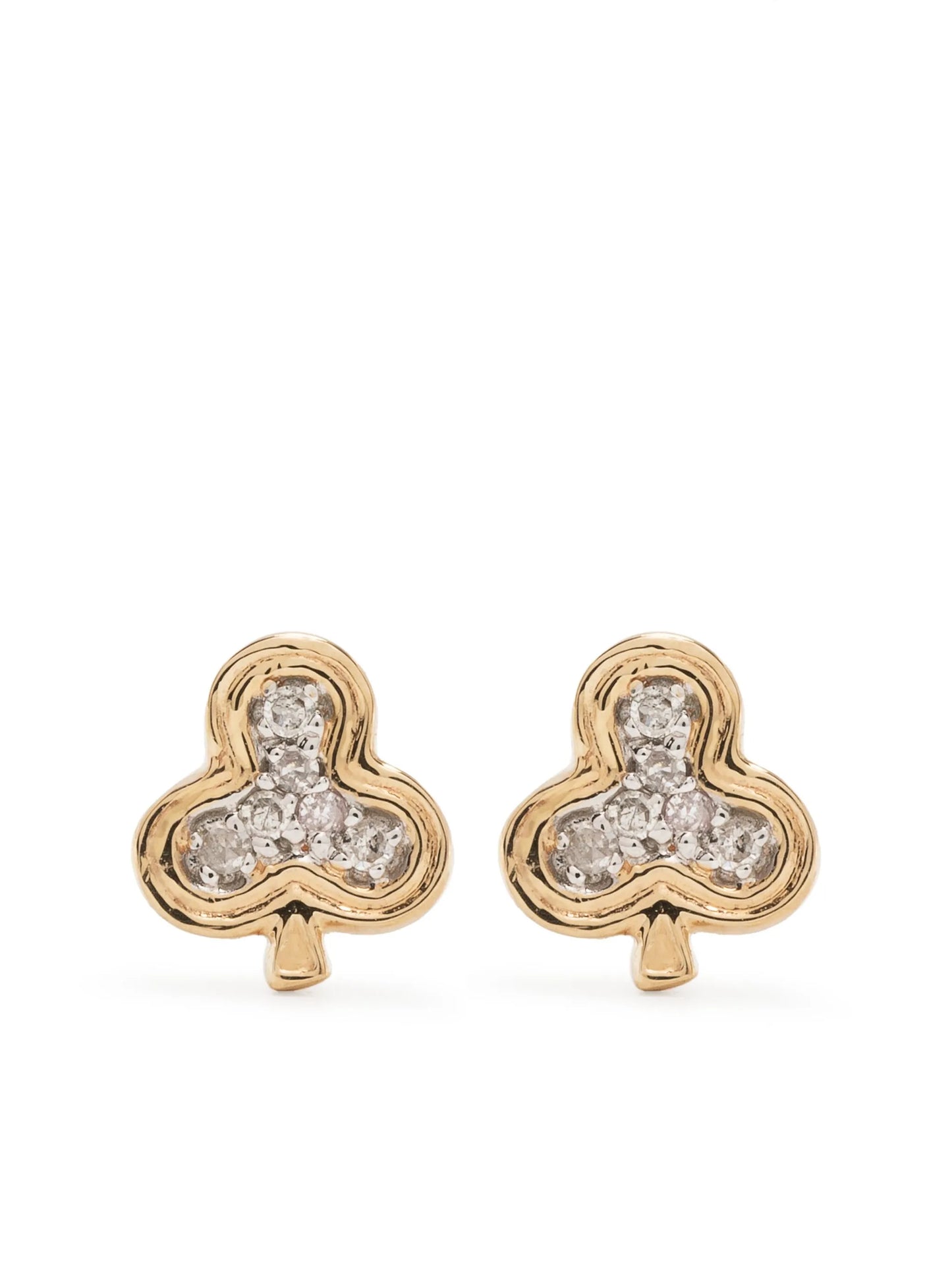 14kt yellow gold Make Your Move Club diamond earrings