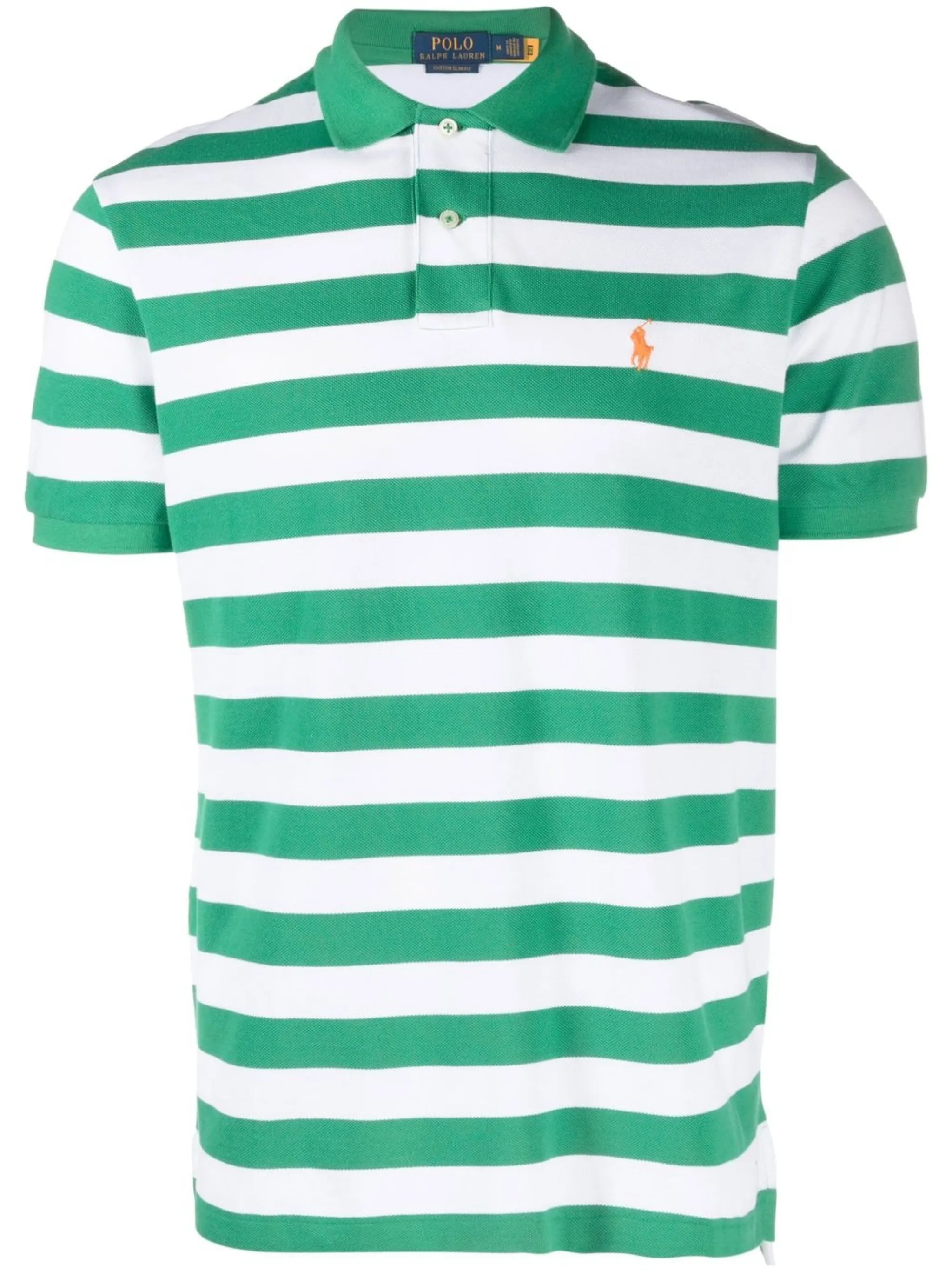 striped cotton polo shirt