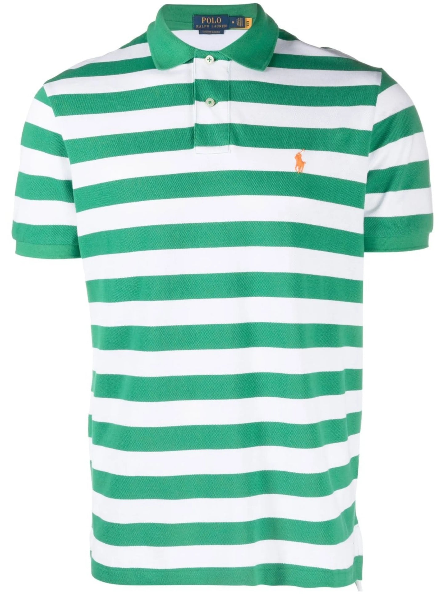 striped cotton polo shirt