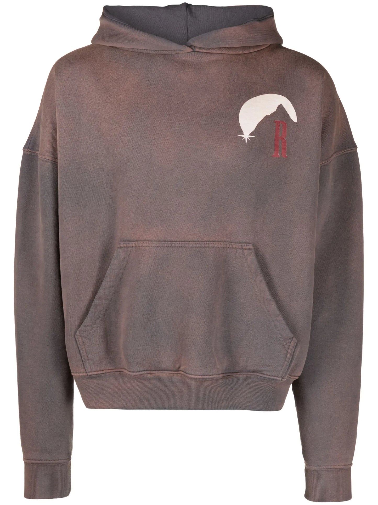 Moonlight Stamp cotton hoodie
