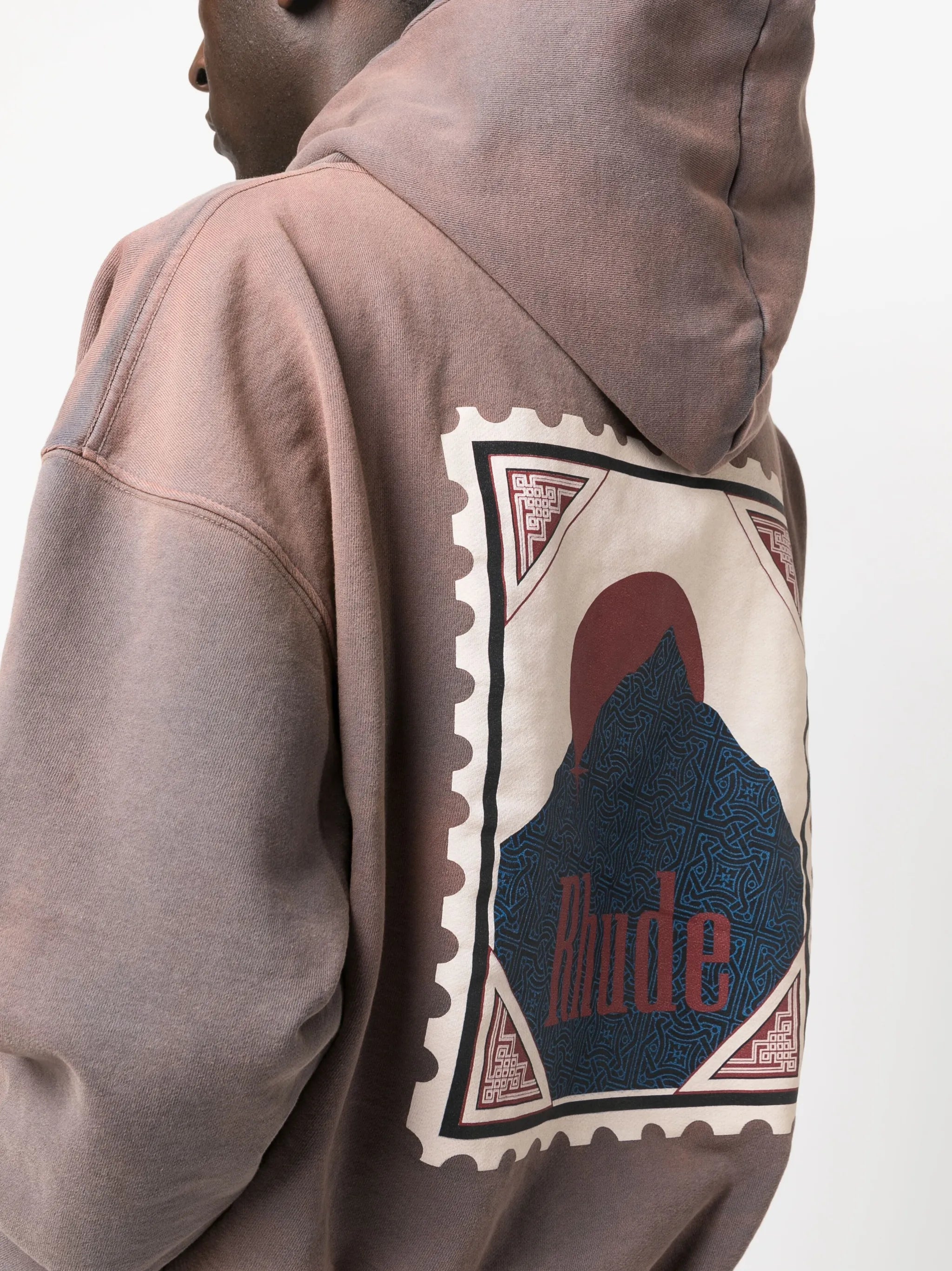 Moonlight Stamp cotton hoodie