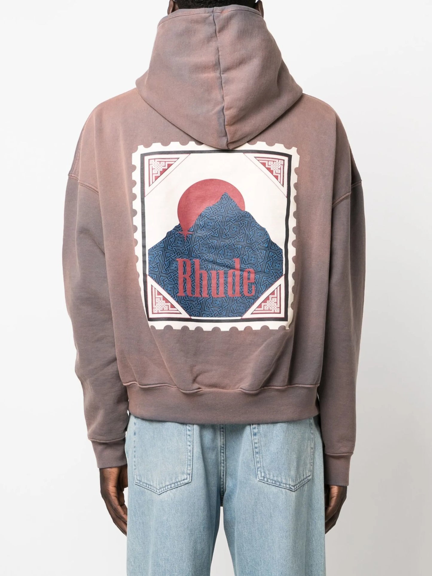 Moonlight Stamp cotton hoodie