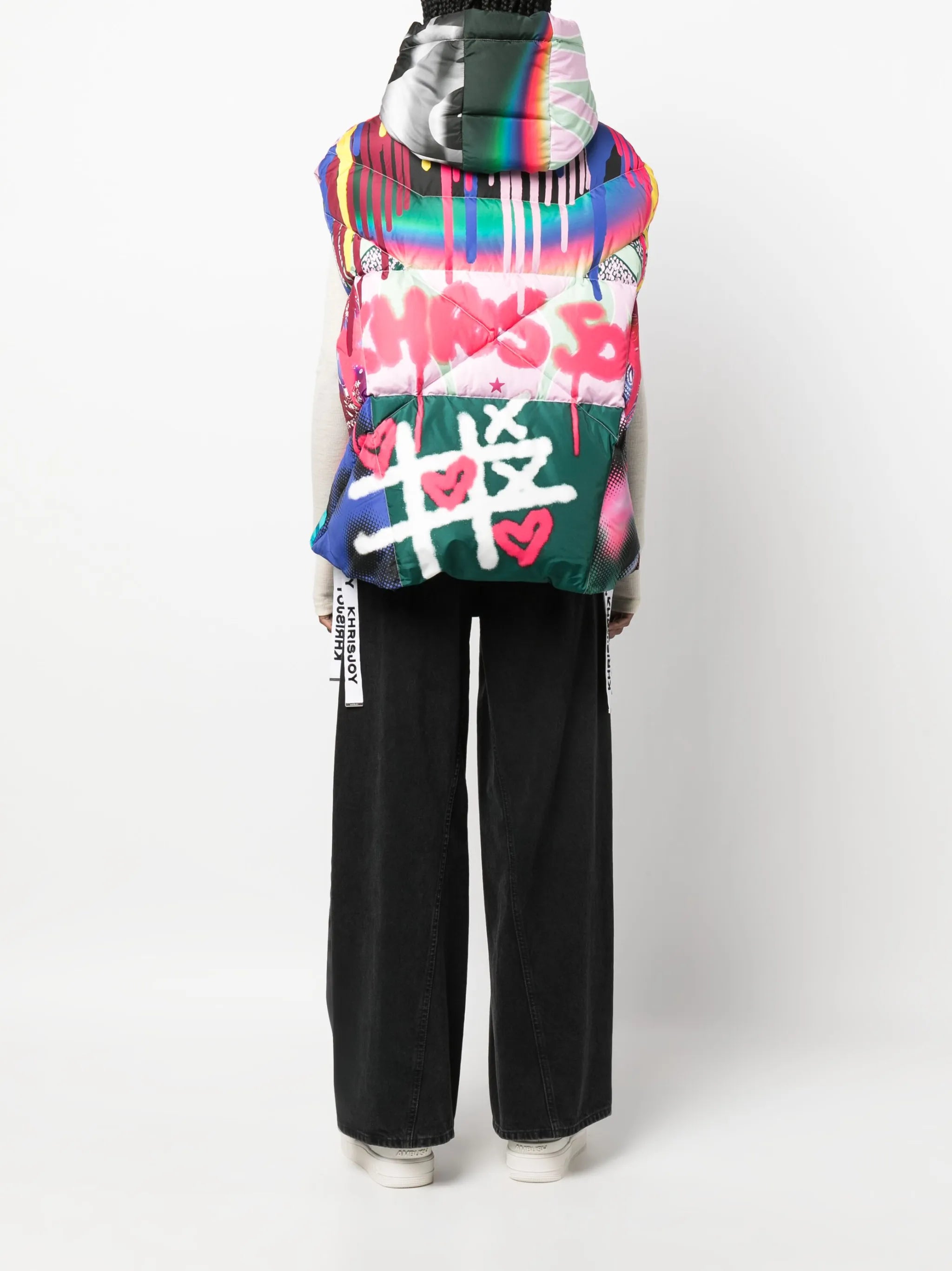 Iconic graffiti-print hooded gilet