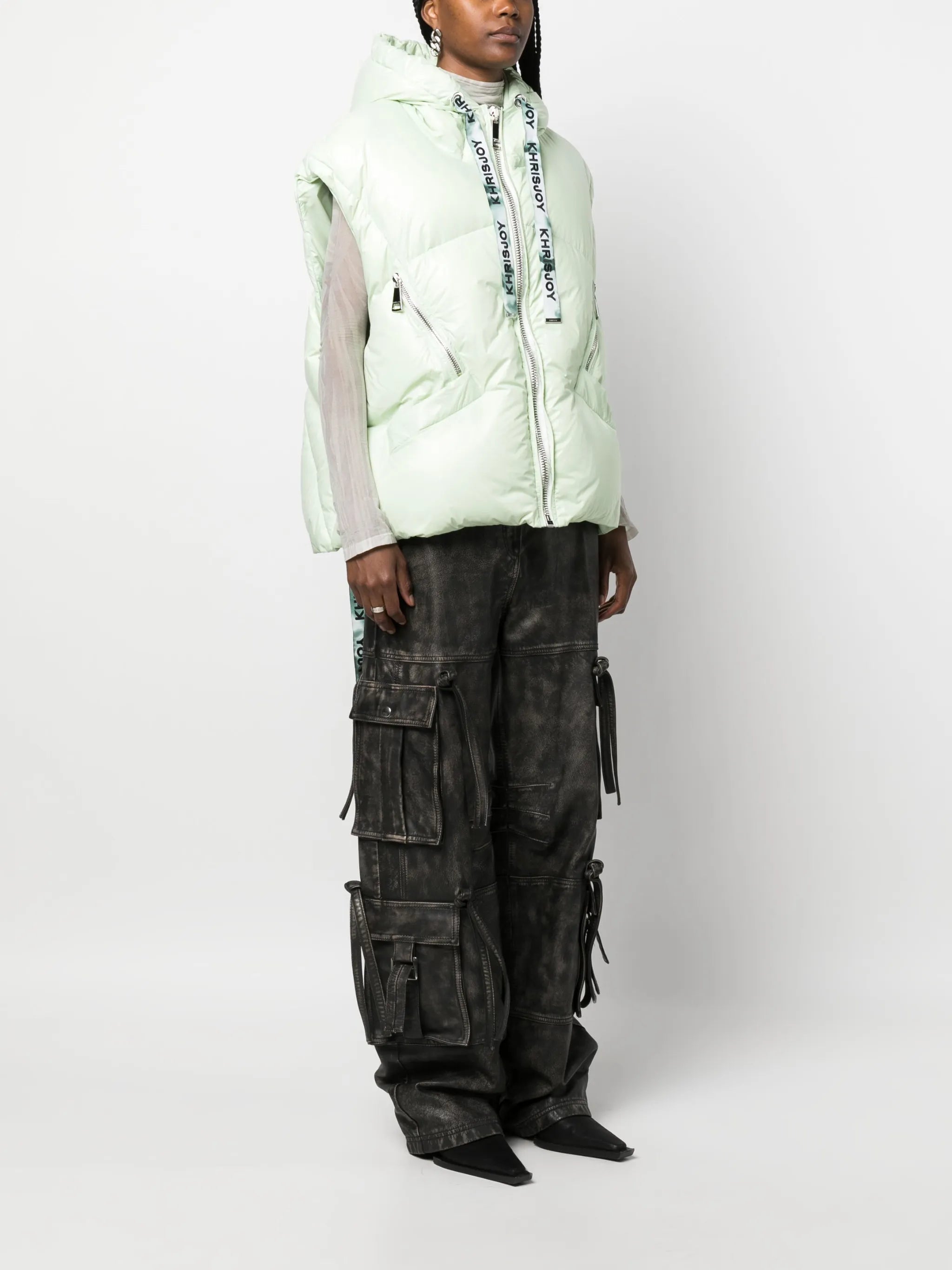 Puff quilted hooded gilet