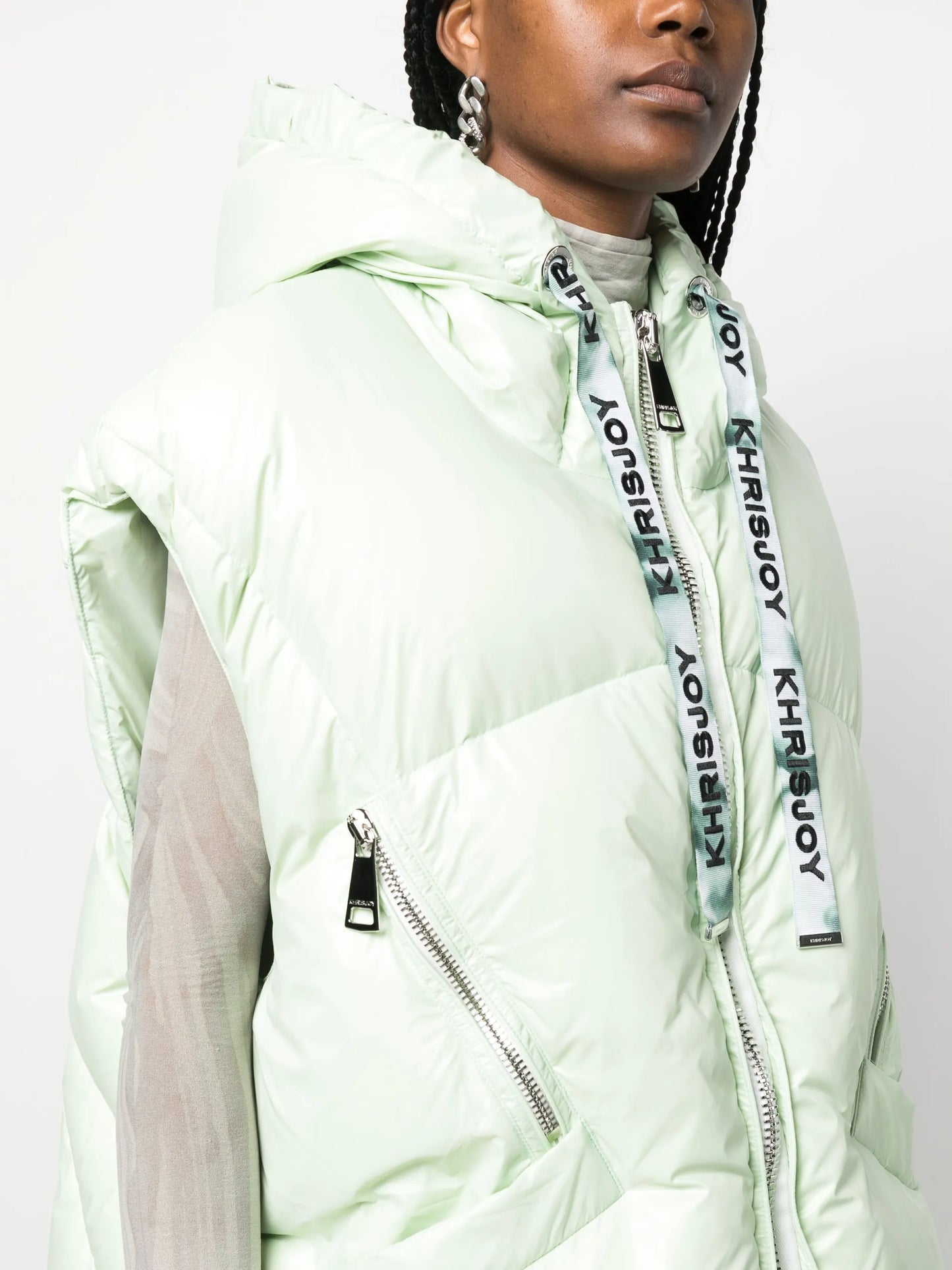 Puff quilted hooded gilet