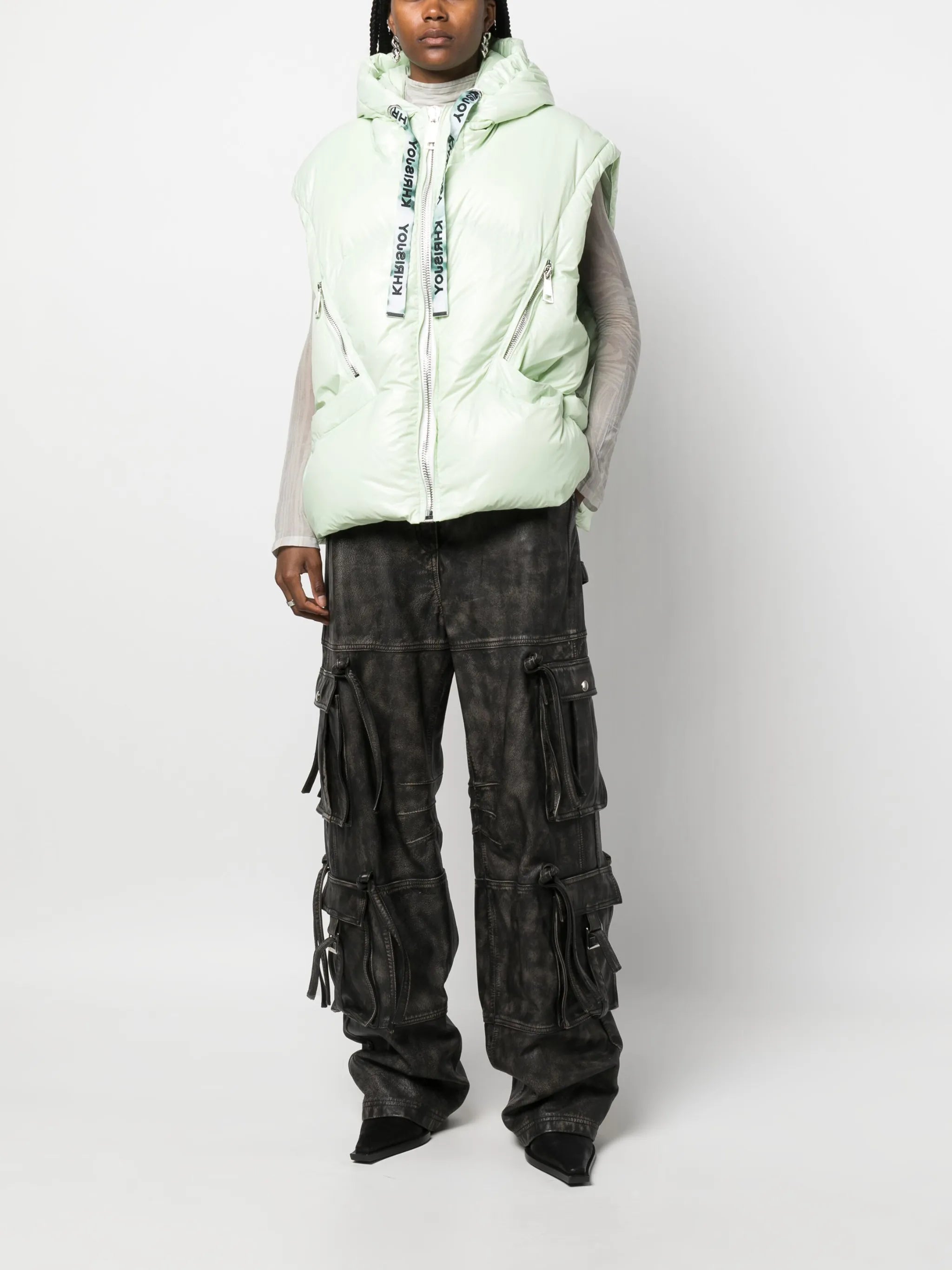 Puff quilted hooded gilet