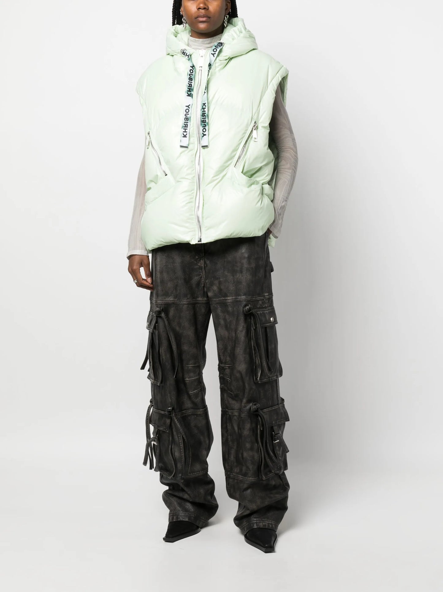Puff quilted hooded gilet