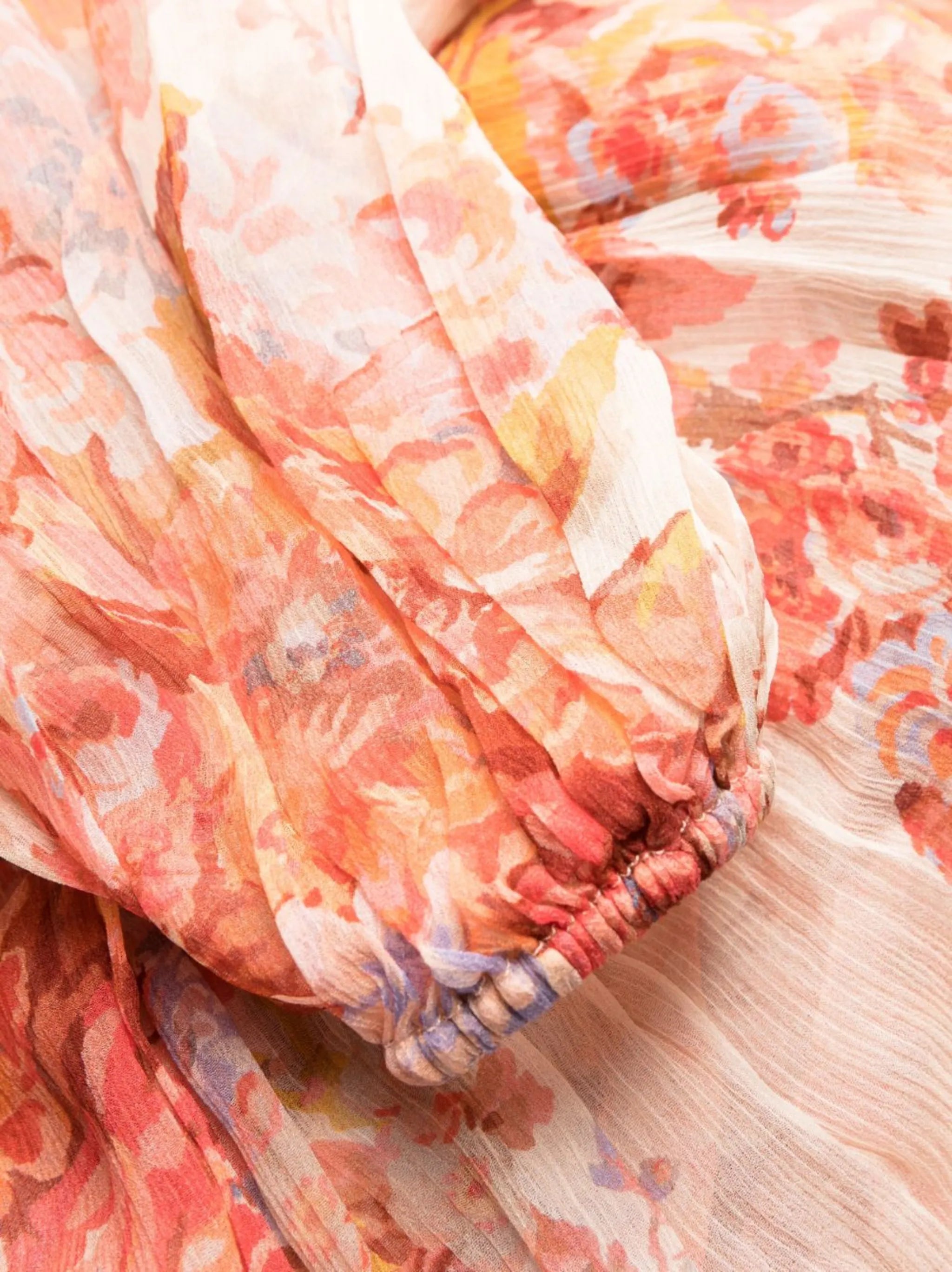 Devi floral-print silk dress