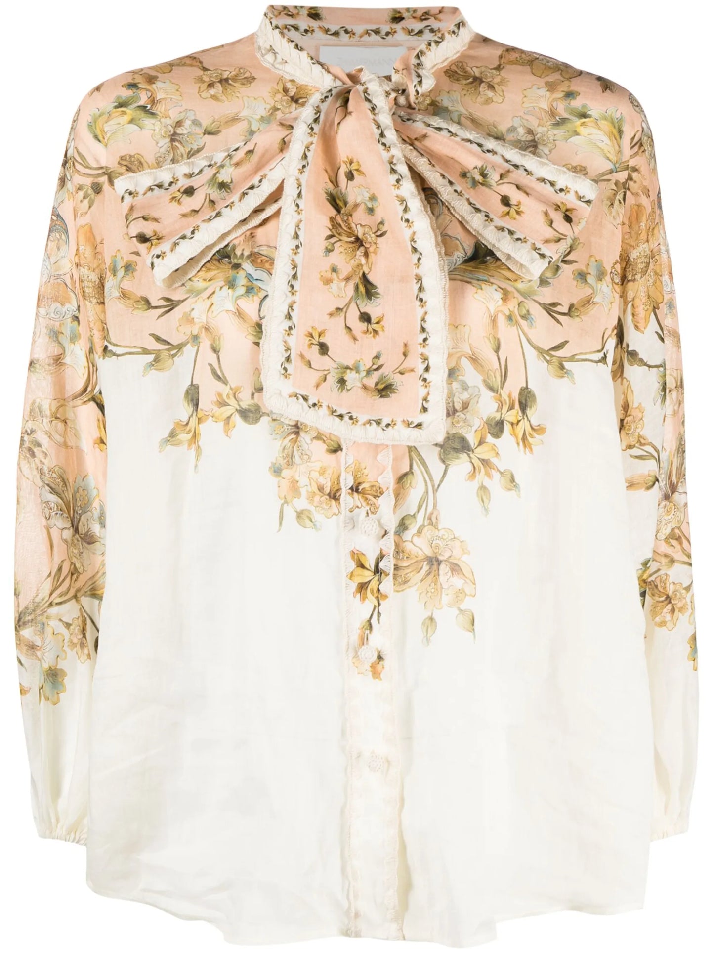 Chintz floral-print top