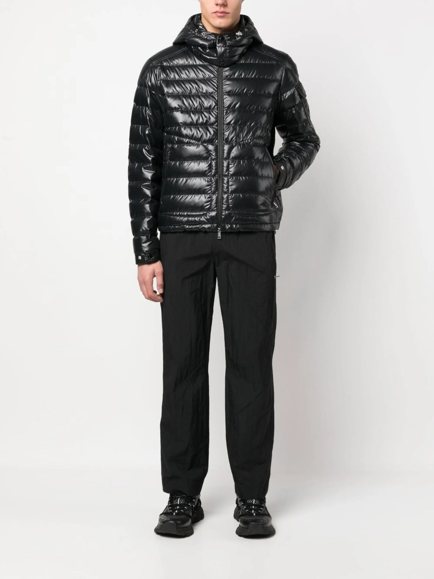 logo-patch padded down jacket