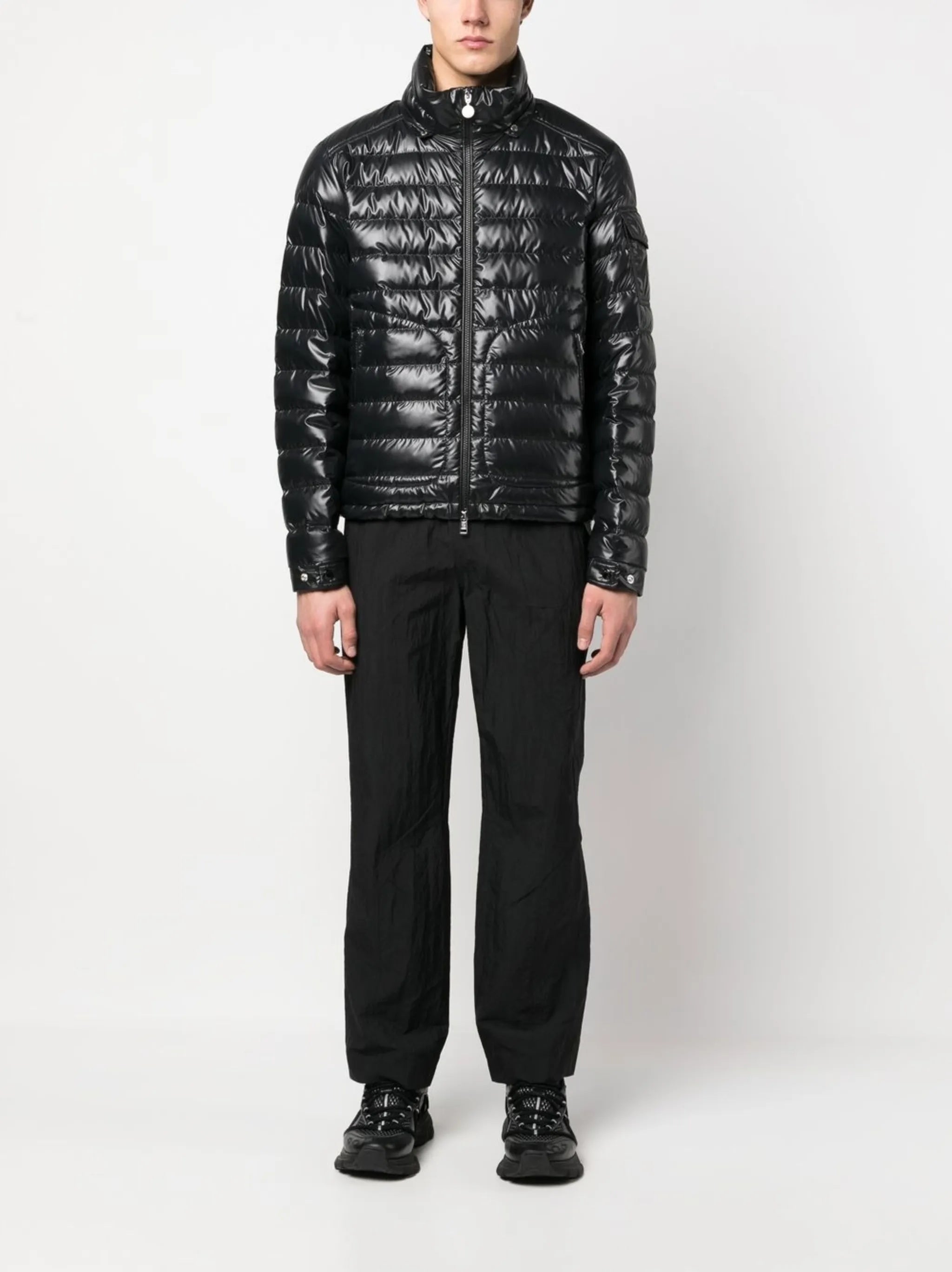 logo-patch padded down jacket