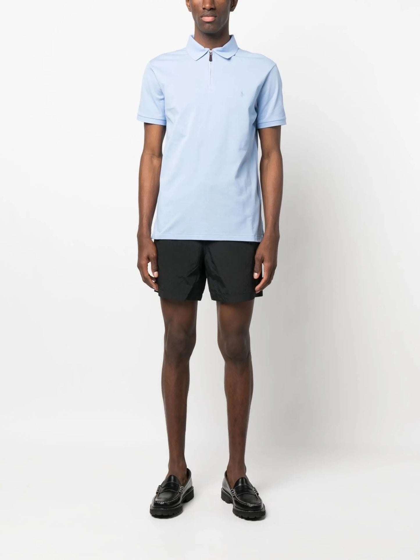 short-sleeve cotton polo shirt