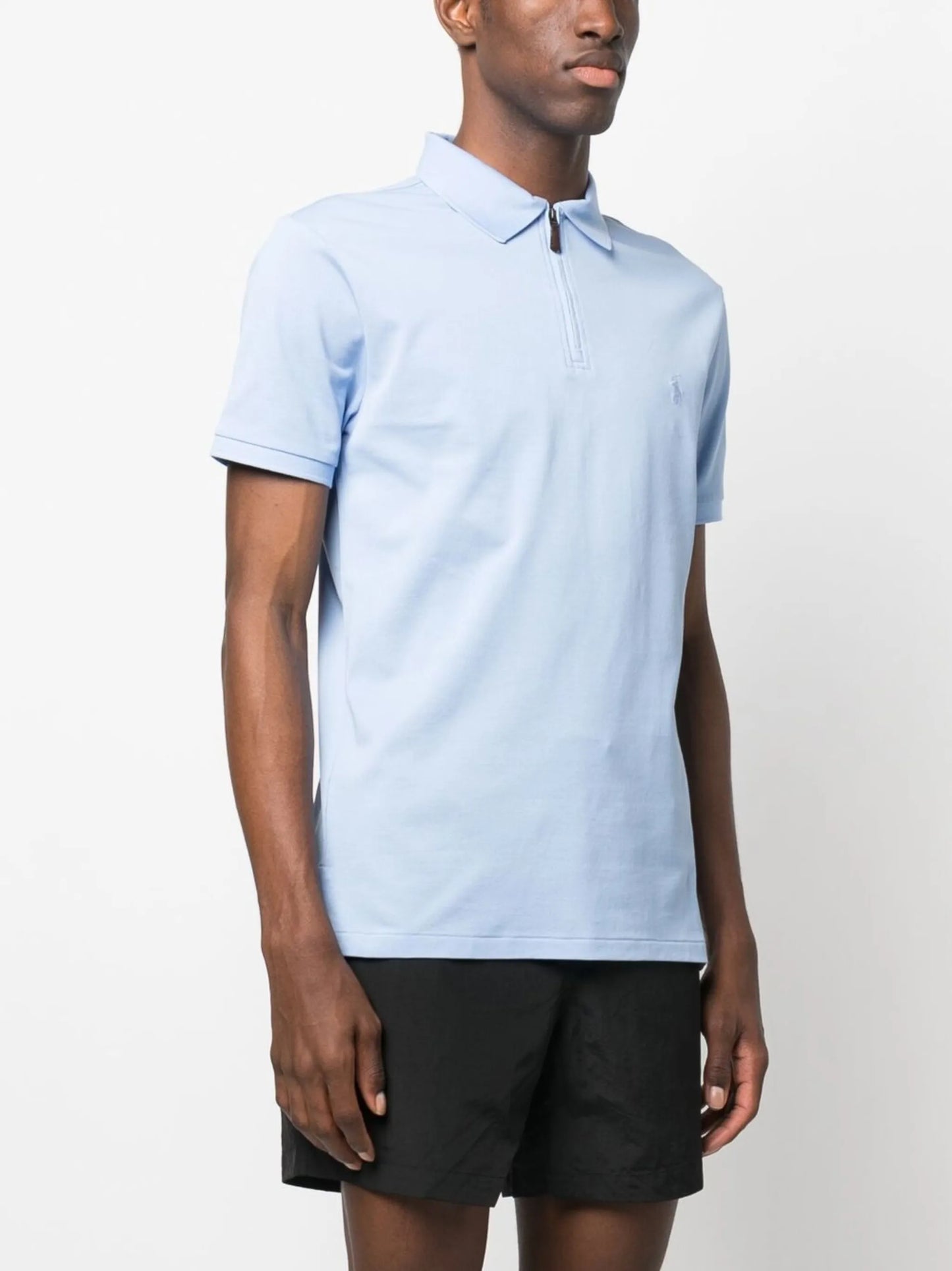 short-sleeve cotton polo shirt