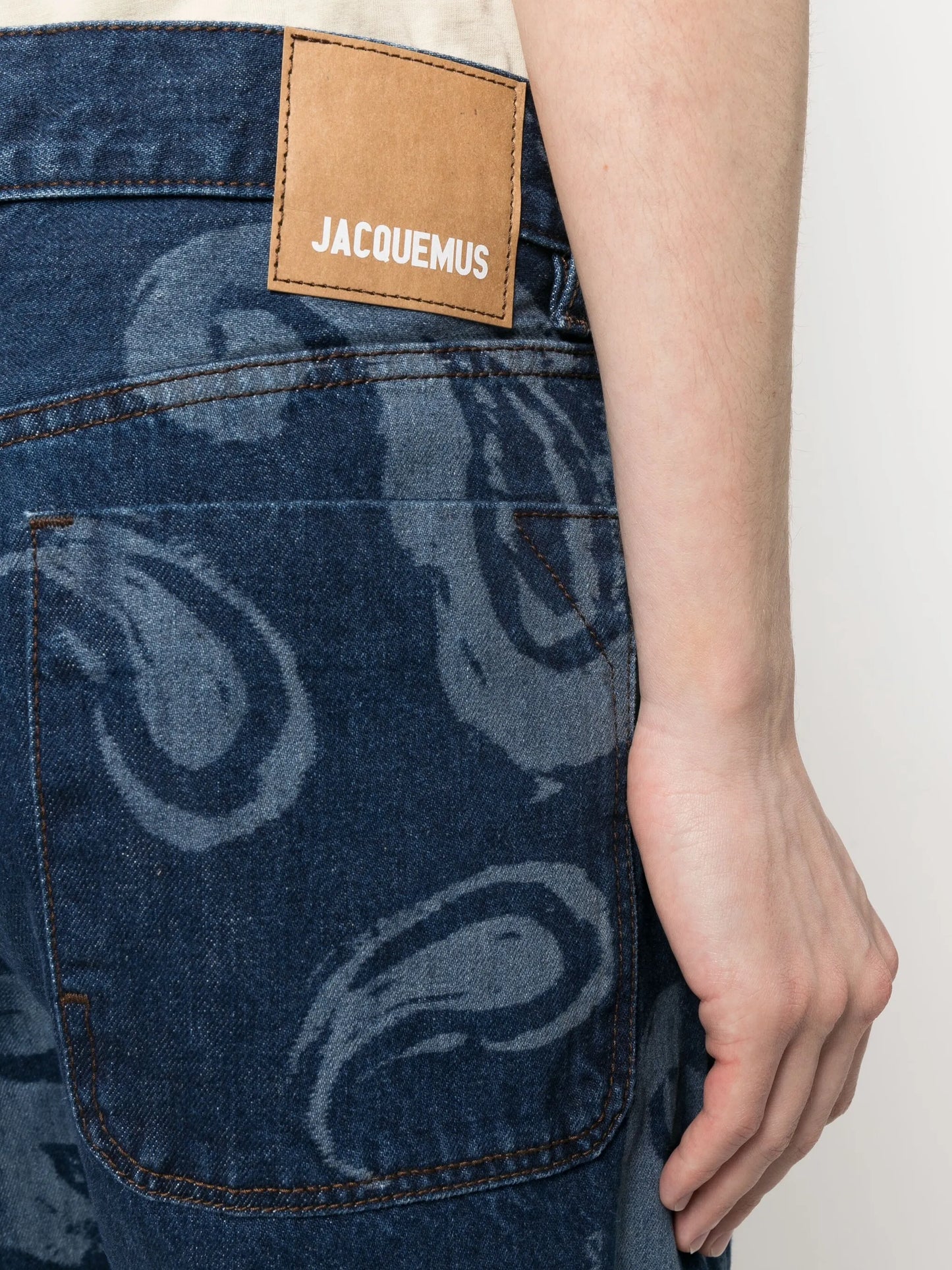 paisley-print wide-leg jeans