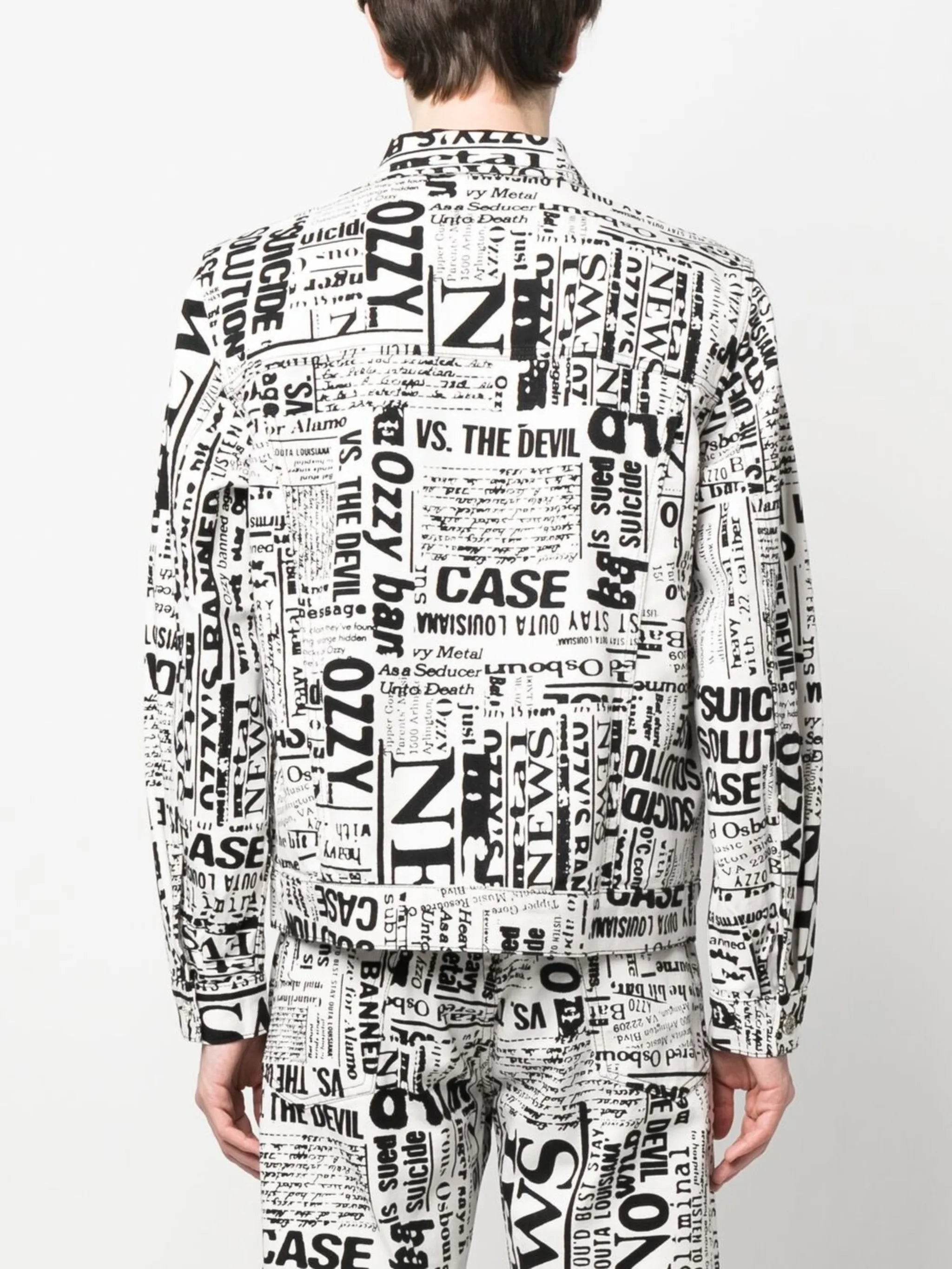 all-over print zipped jacket