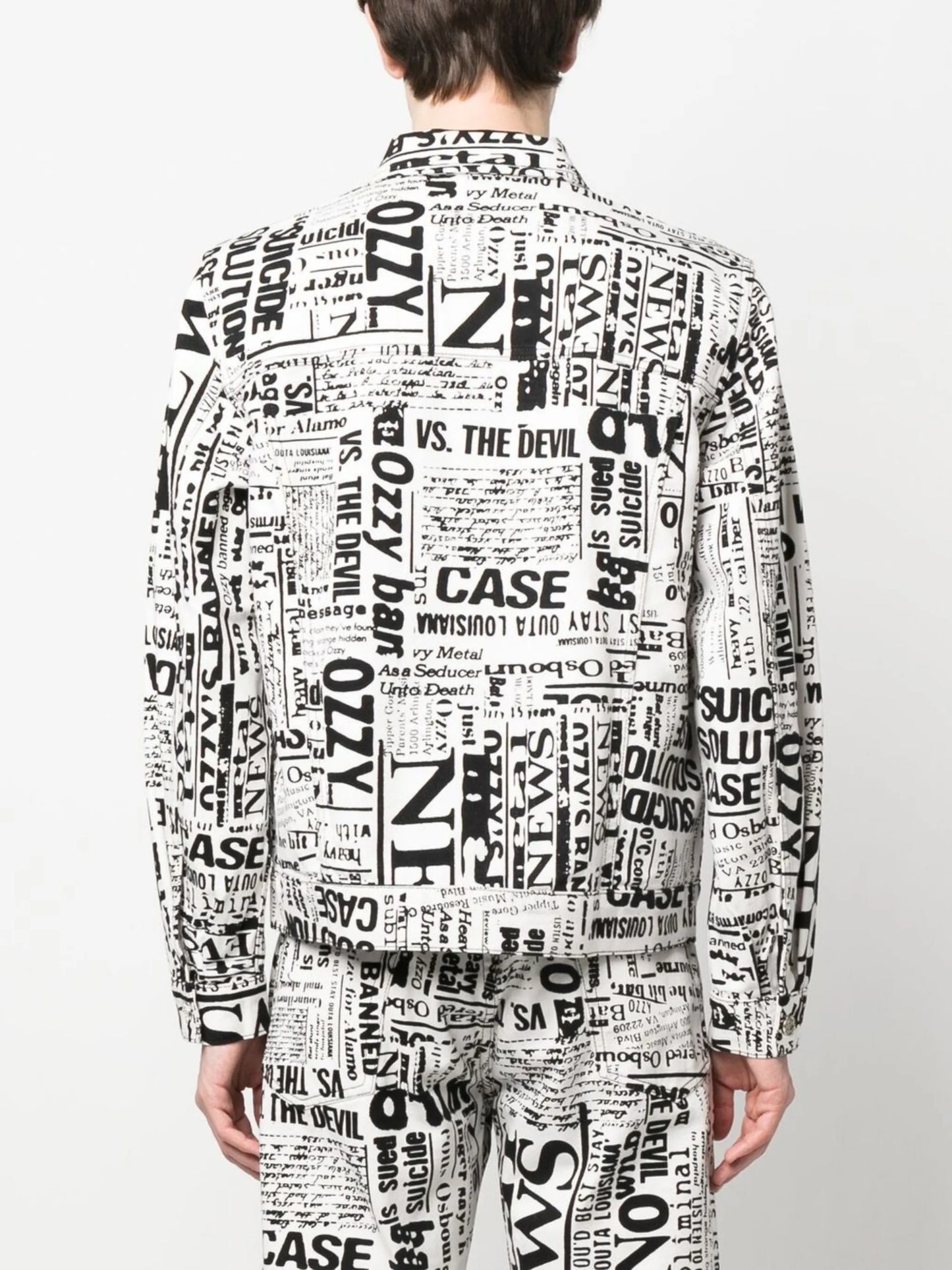 all-over print zipped jacket