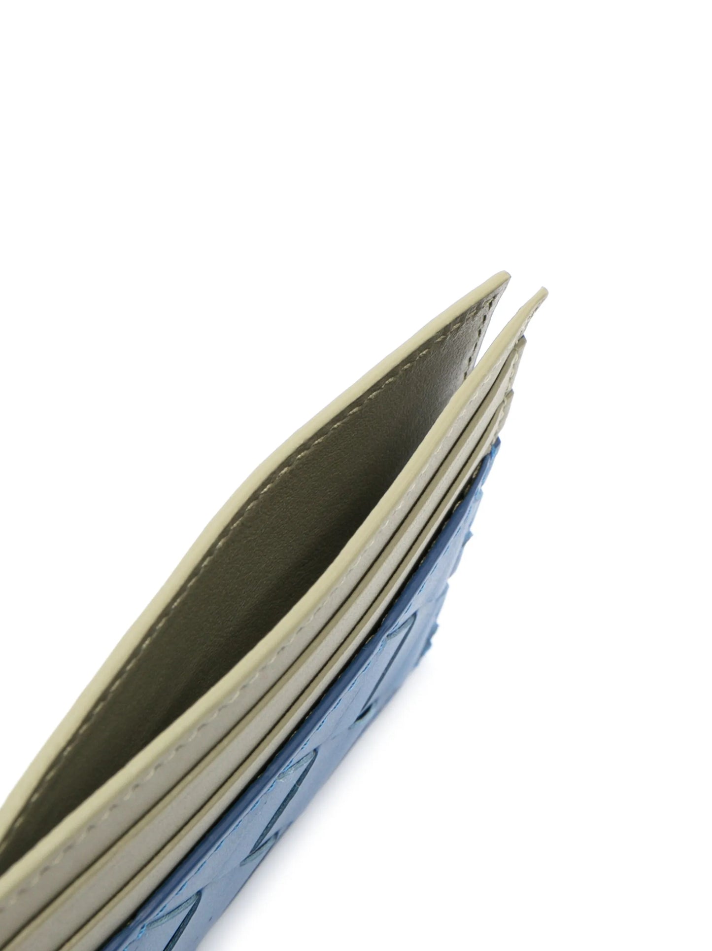 Intrecciato leather cardholder