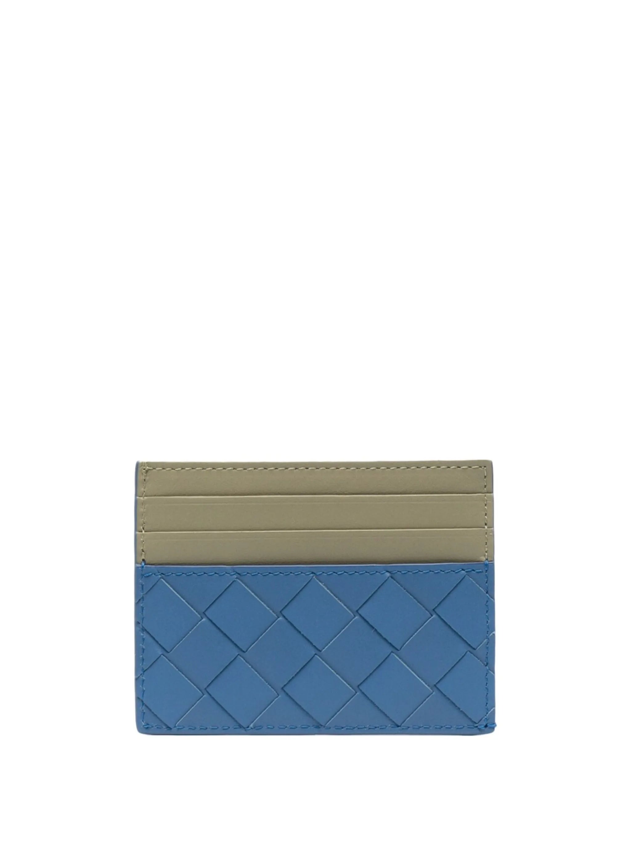 Intrecciato leather cardholder