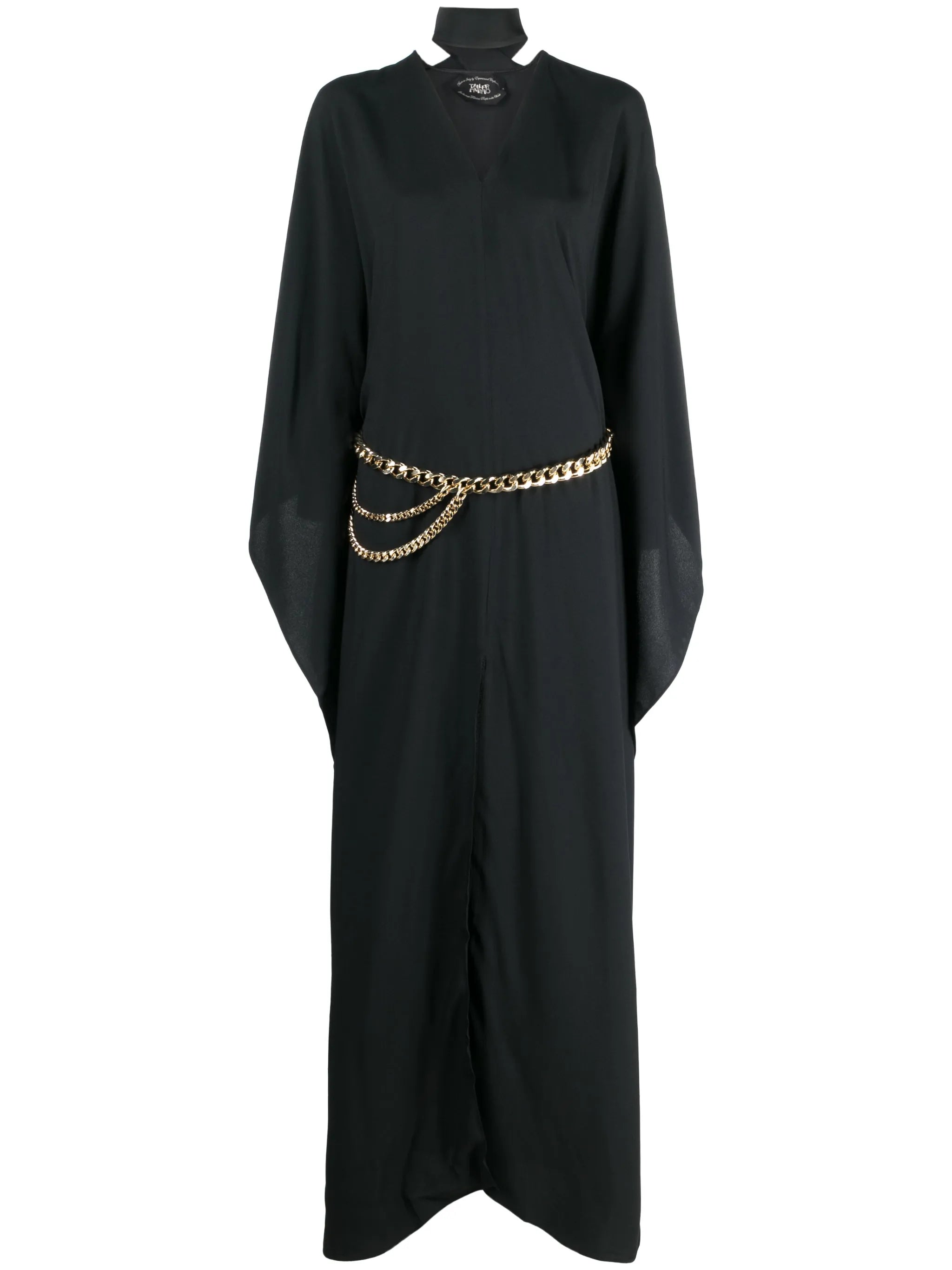 chain-belt cut-out kaftan dress