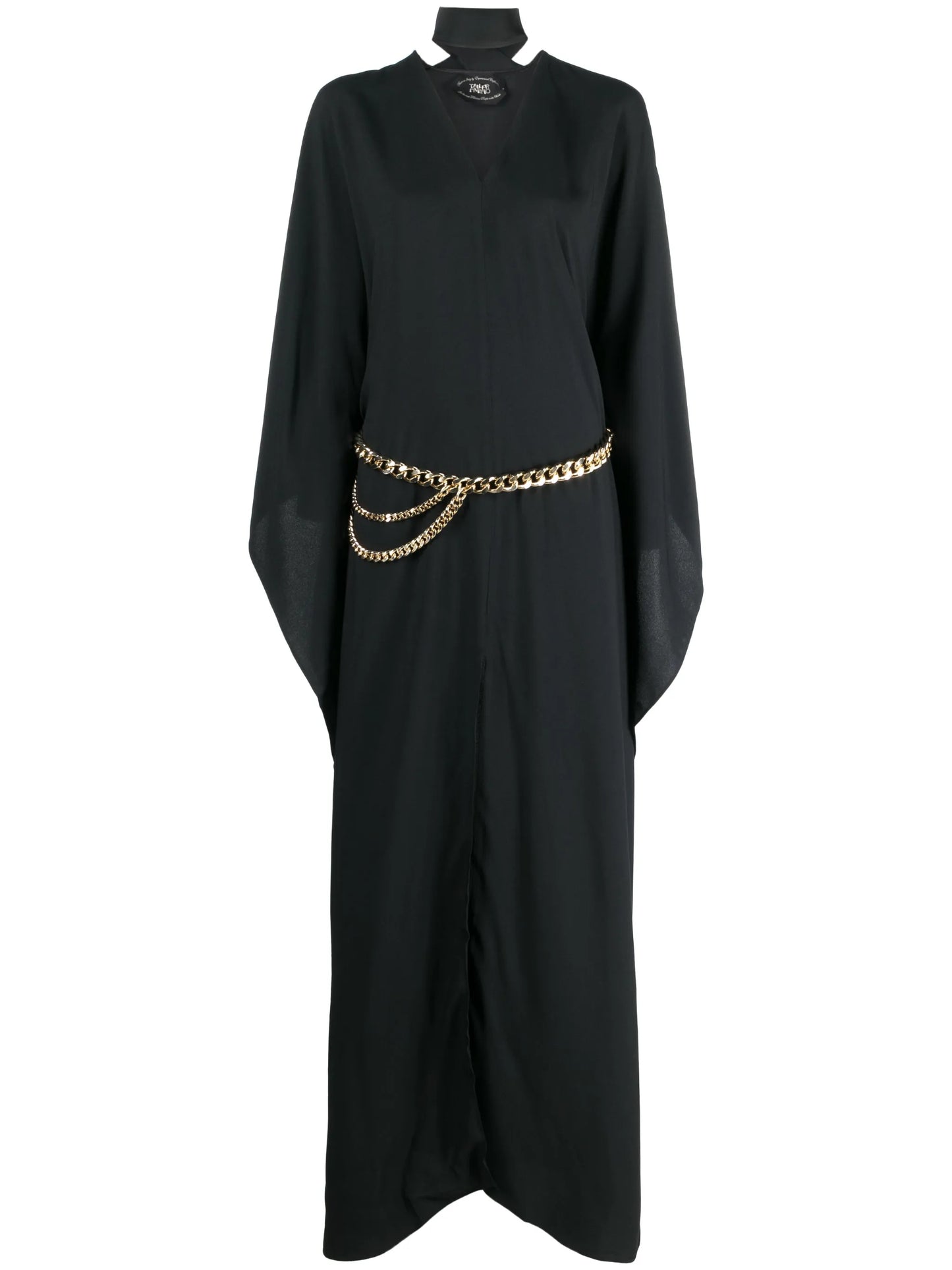 chain-belt cut-out kaftan dress