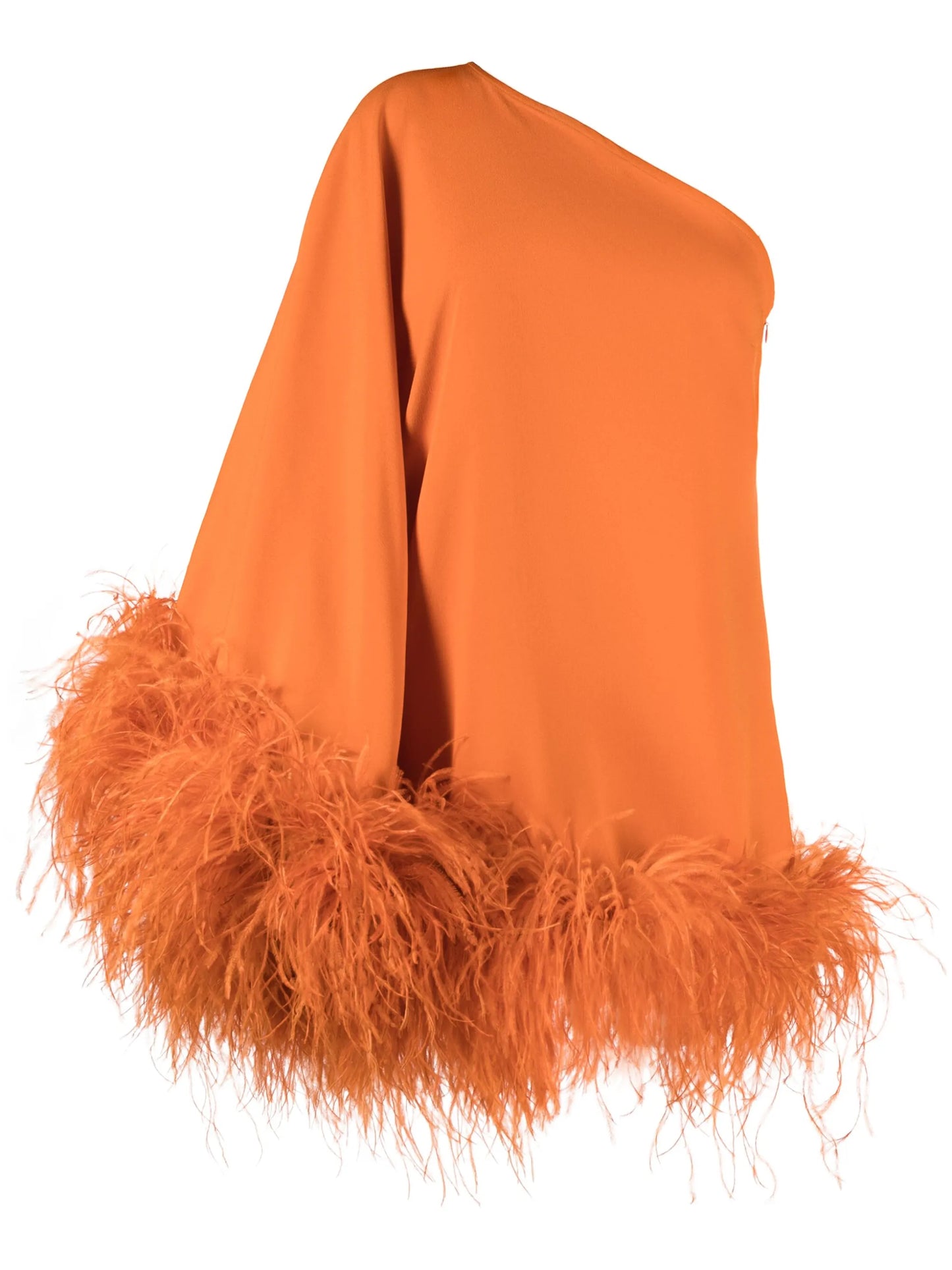 Piccolo Ubud feather-trim minidress