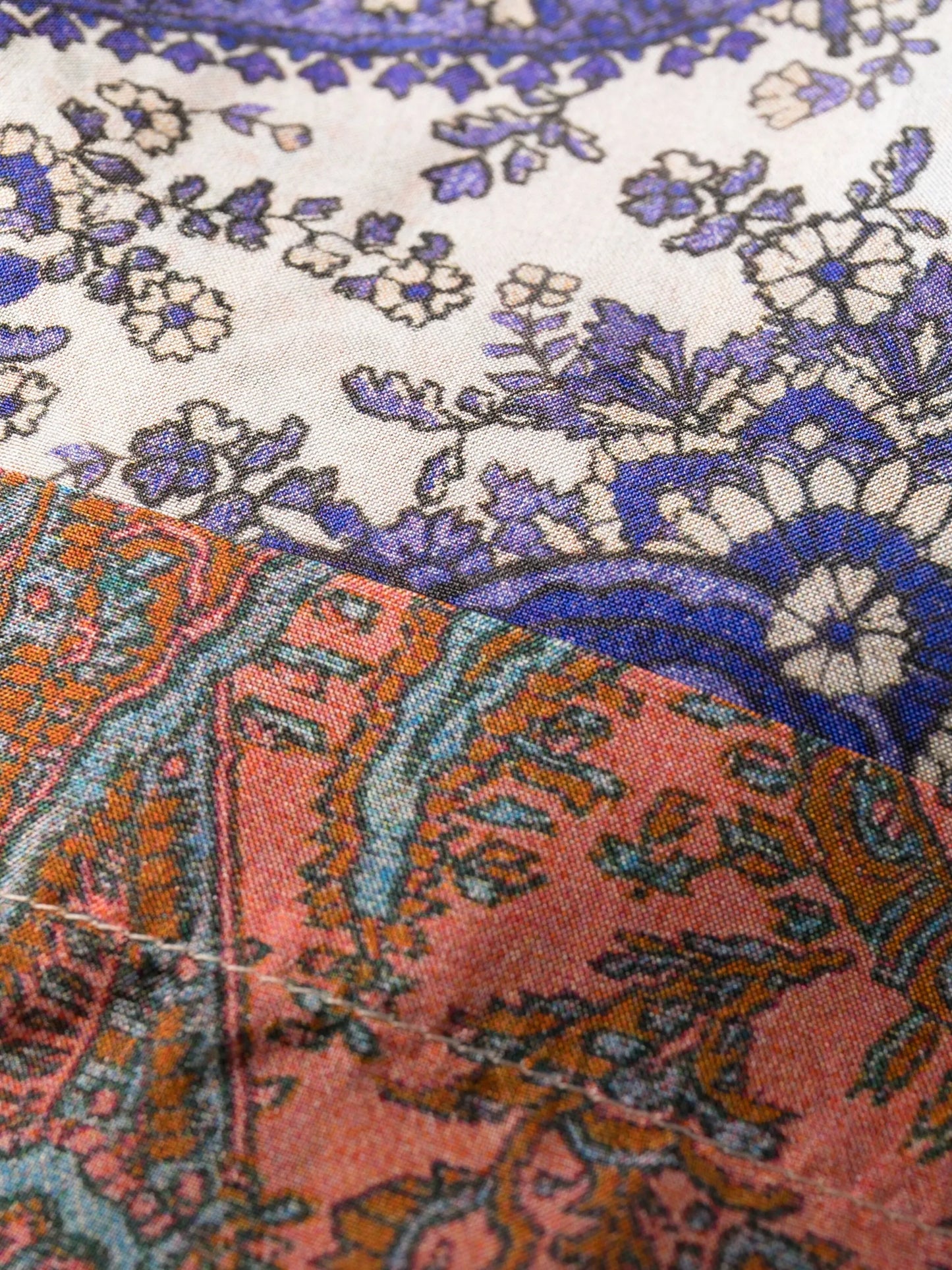 paisley-print silk shirtdress