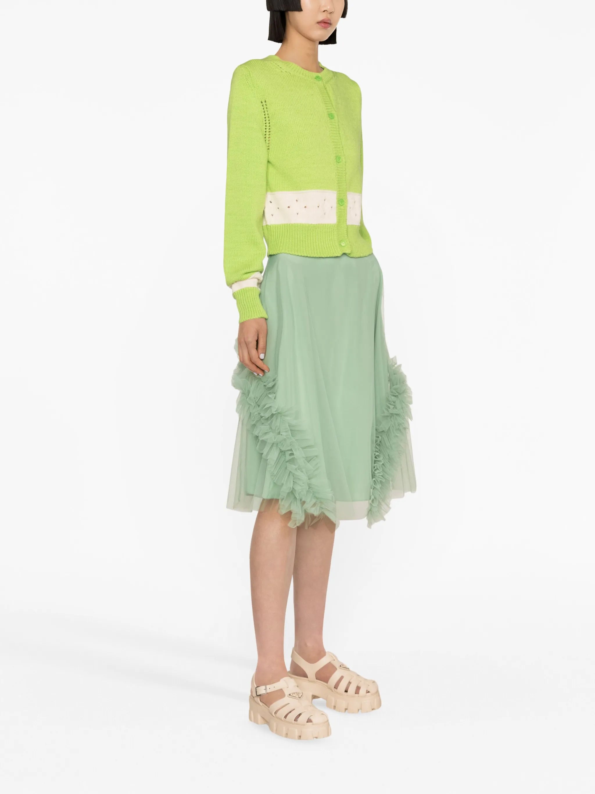 Lionel ruffle-trim tulle skirt
